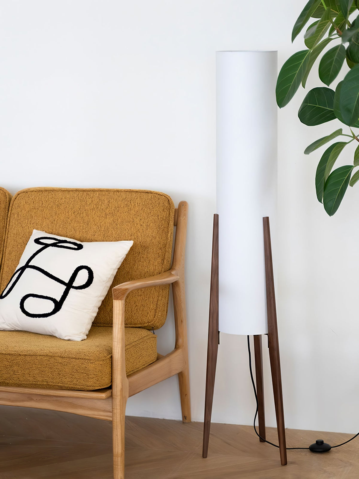 Tripod Walnut Floor Lamp - view 15