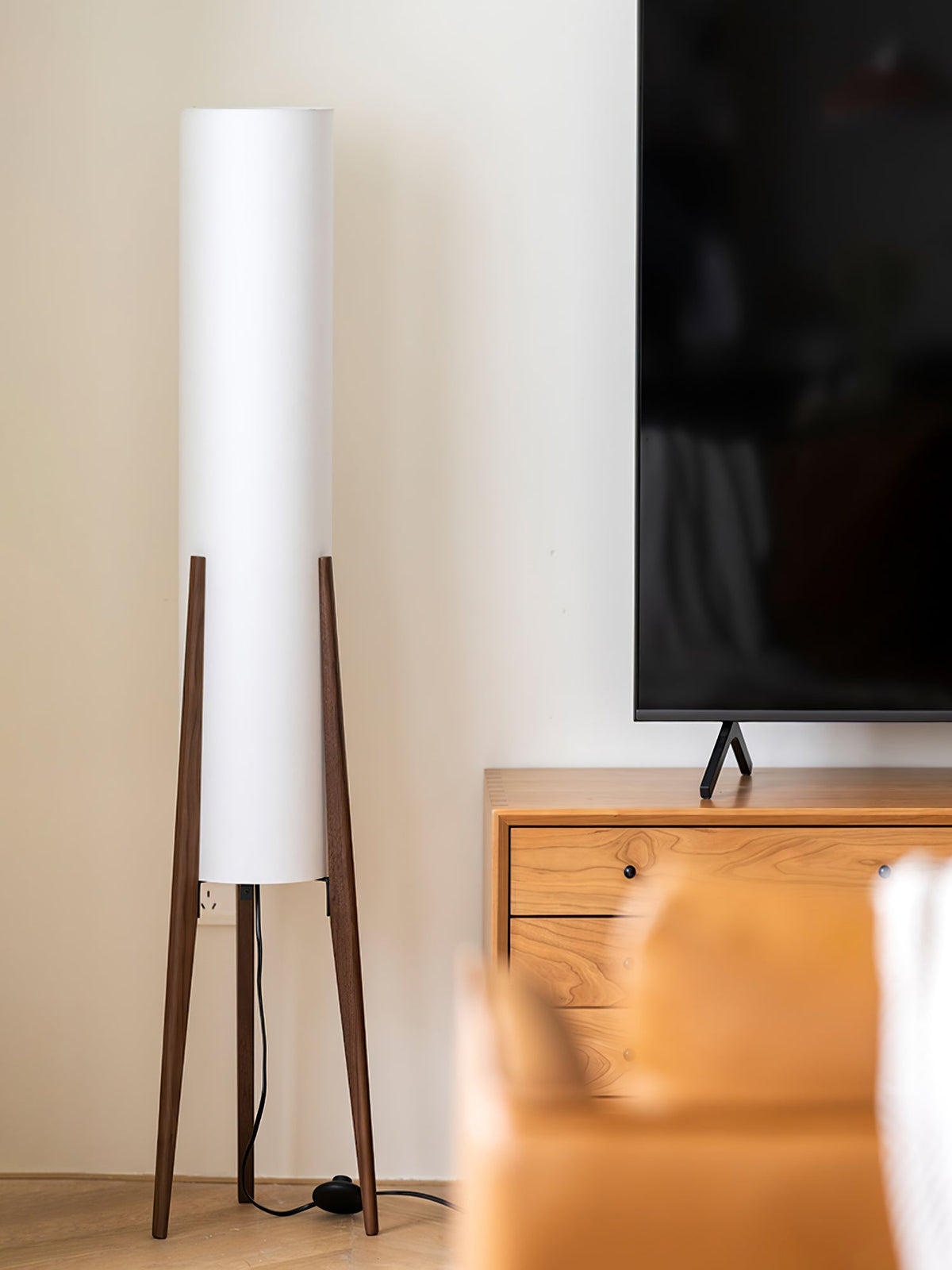 Tripod Walnut Floor Lamp - view 3
