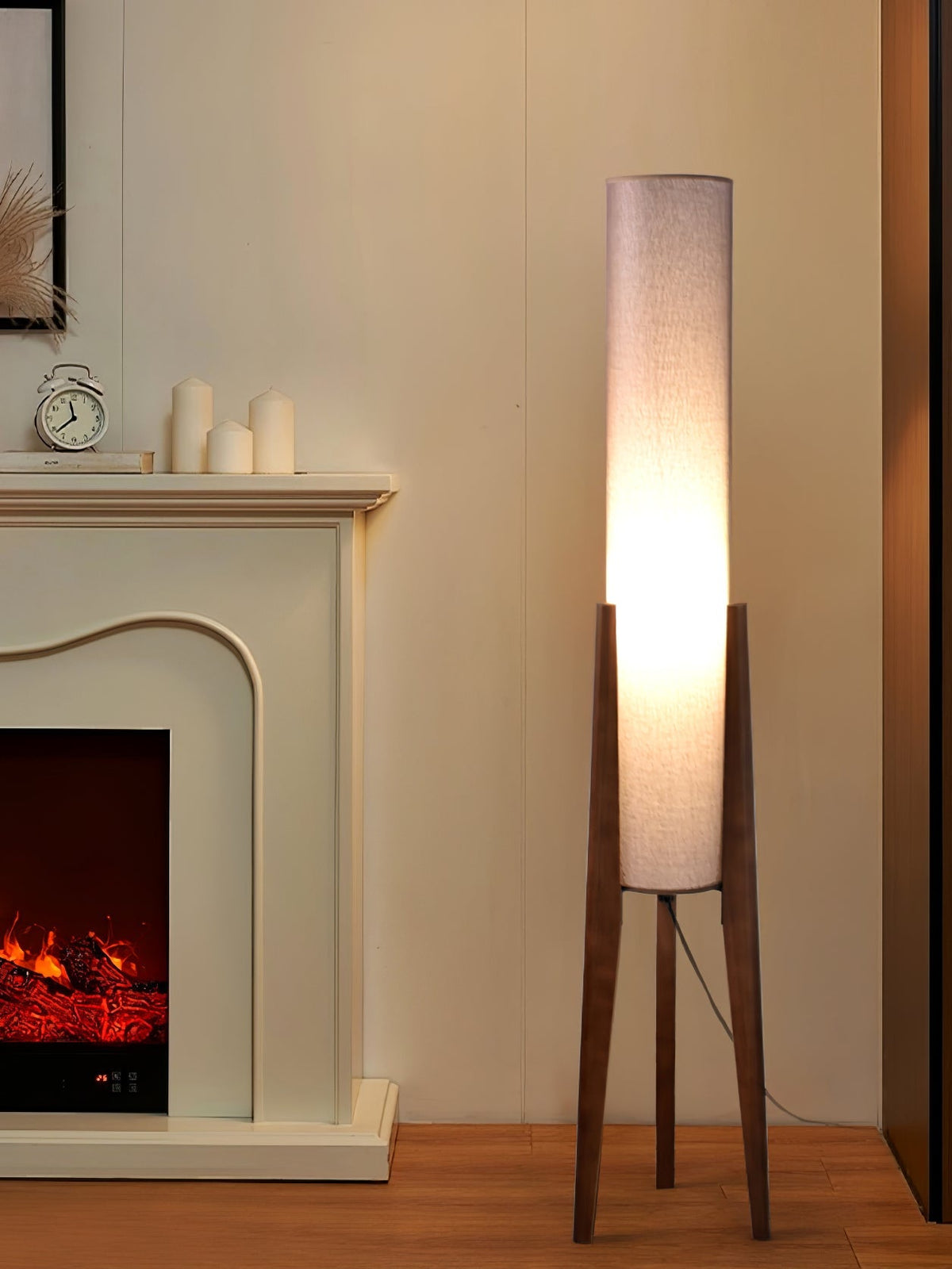 Tripod Walnut Floor Lamp - view 9