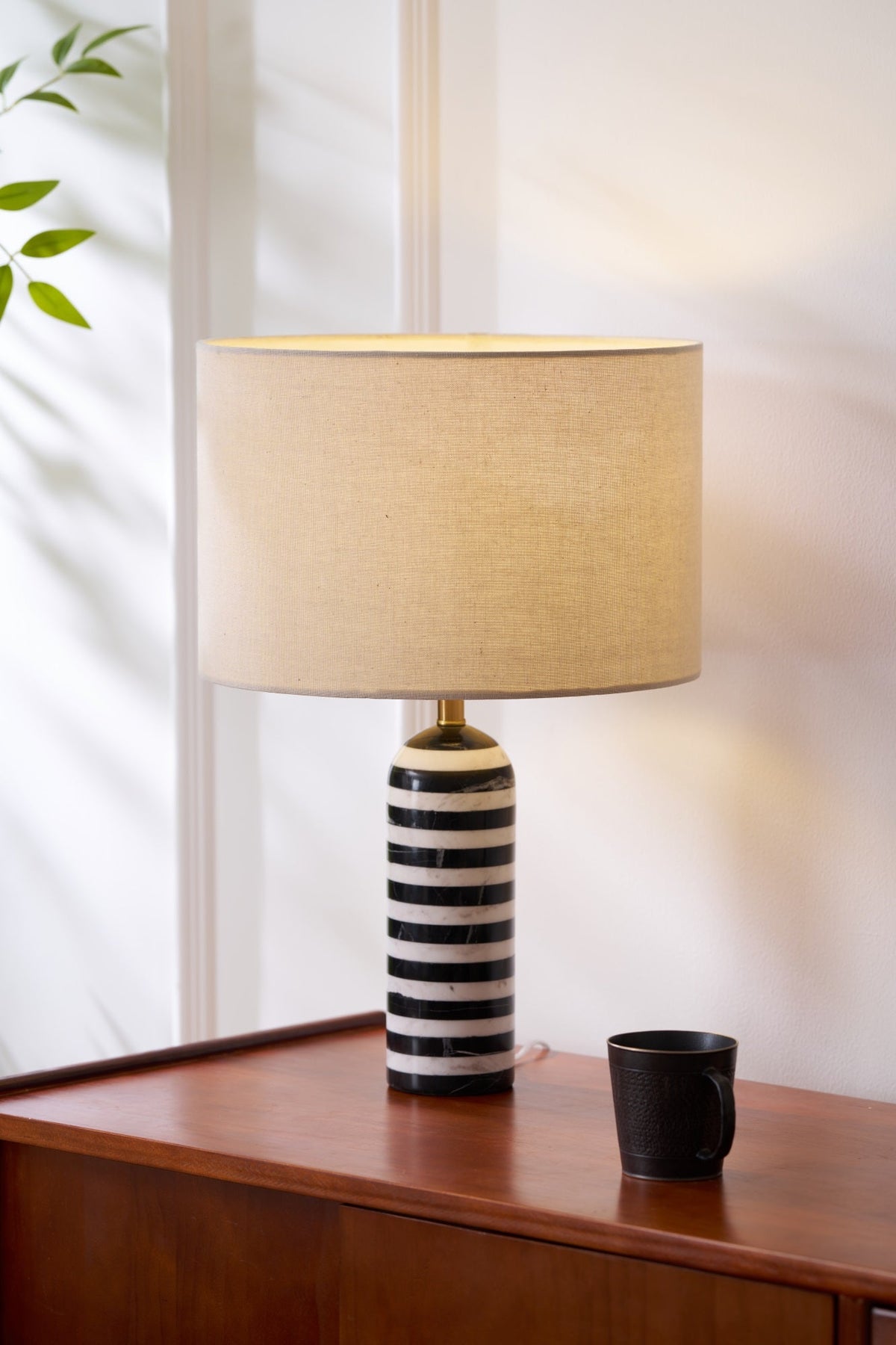 Tuxedo Marble Table Lamp