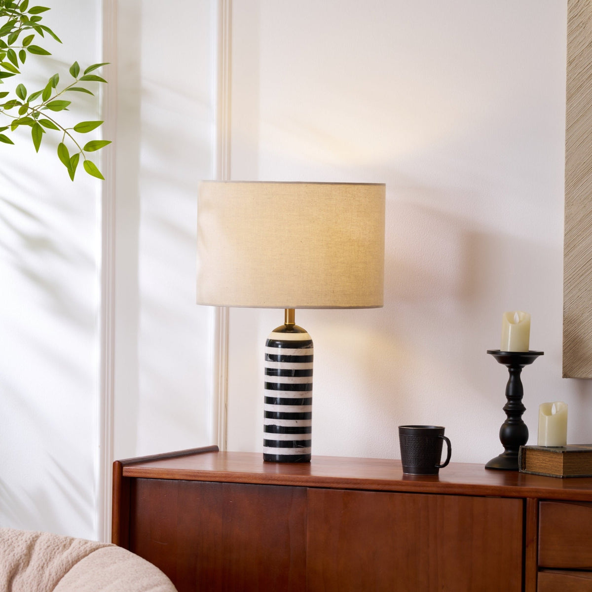 Tuxedo Marble Table Lamp