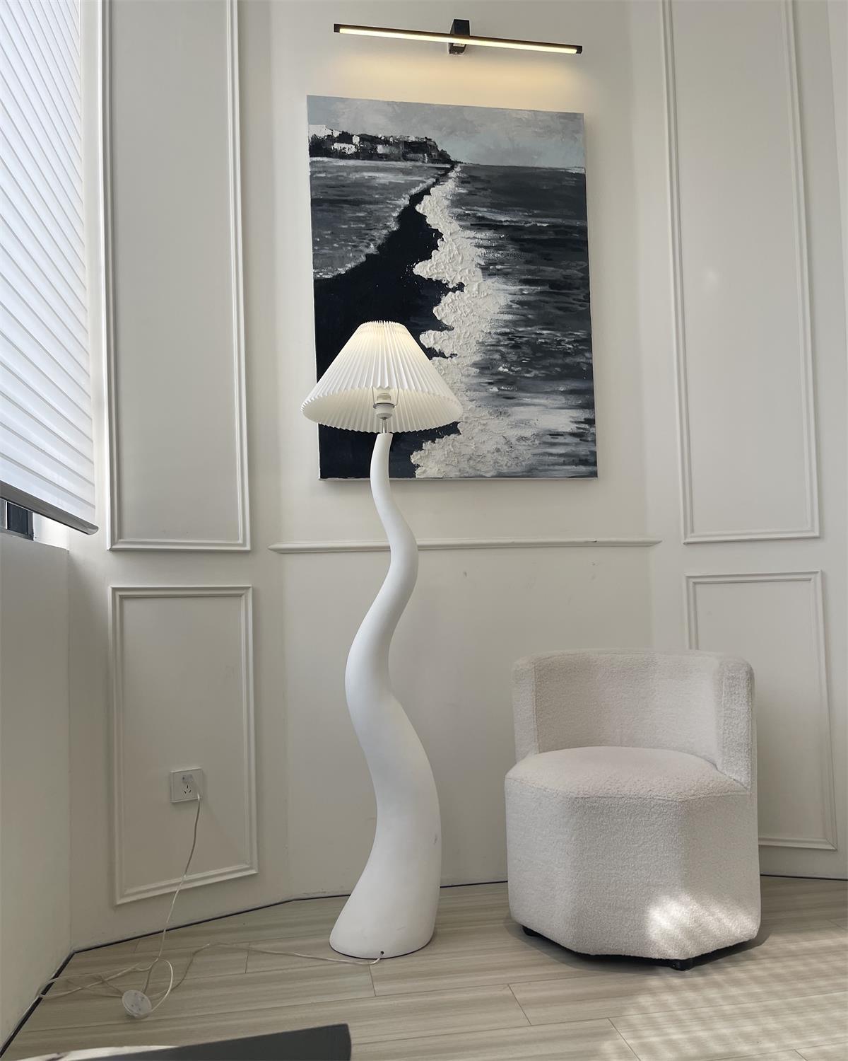 Twisted Pleated Floor Lamp - view 14