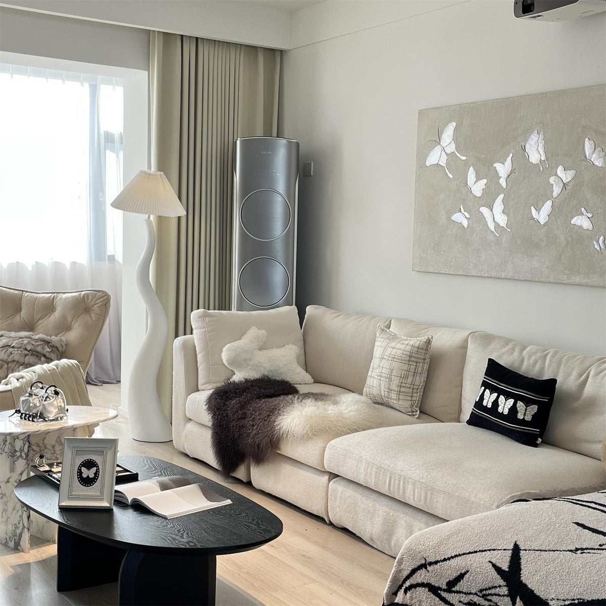Twisted Pleated Floor Lamp - view 8