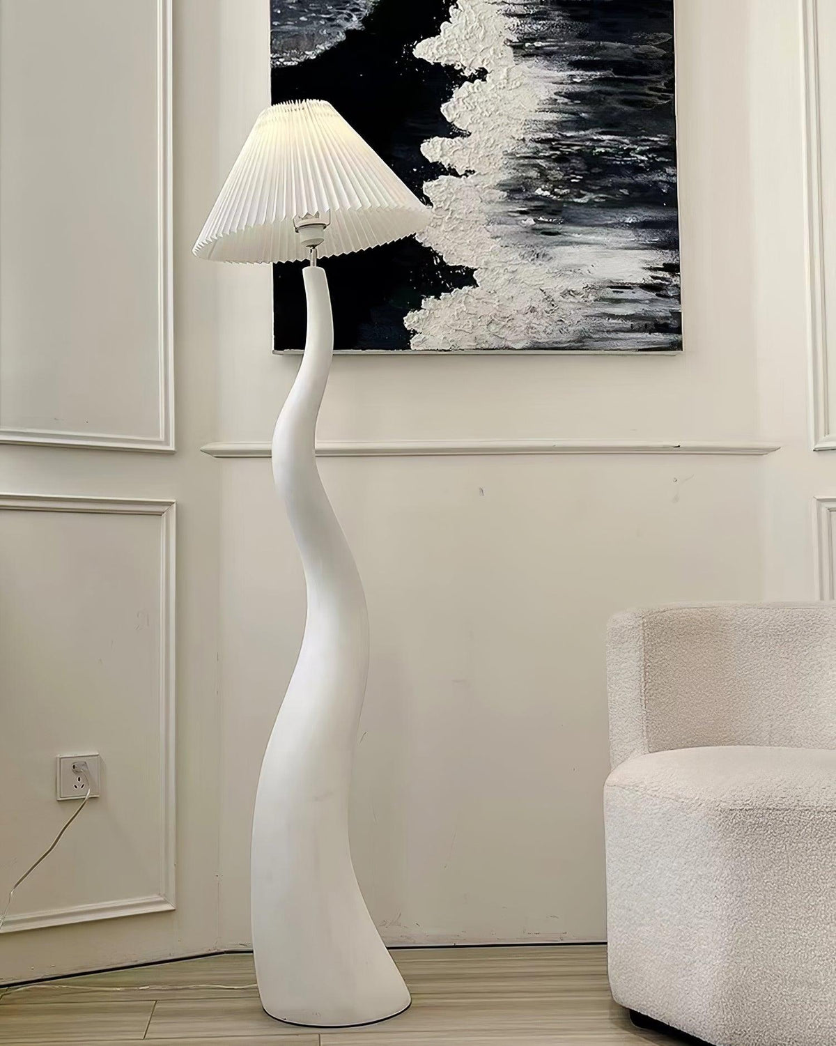 Twisted Pleated Floor Lamp - view 18