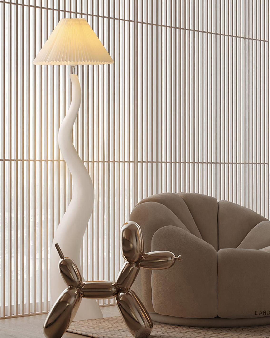 Twisted Pleated Floor Lamp - view 19
