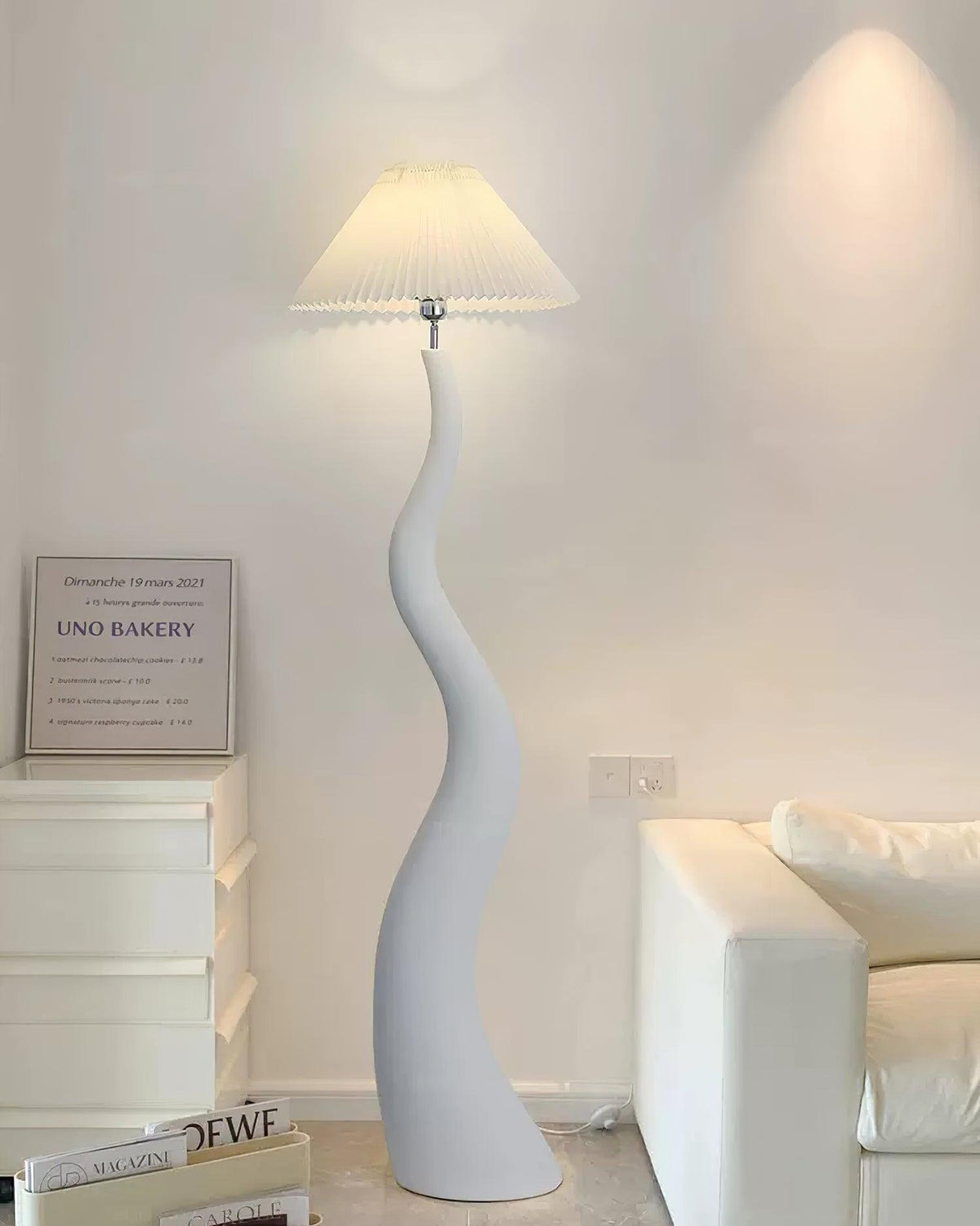 Twisted Pleated Floor Lamp - view 9