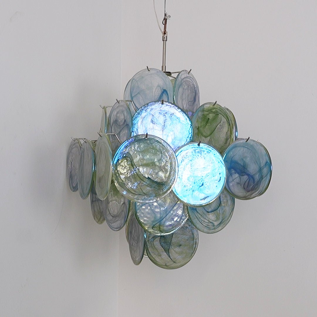 Verdant Bloom Murano Glass Chandelier