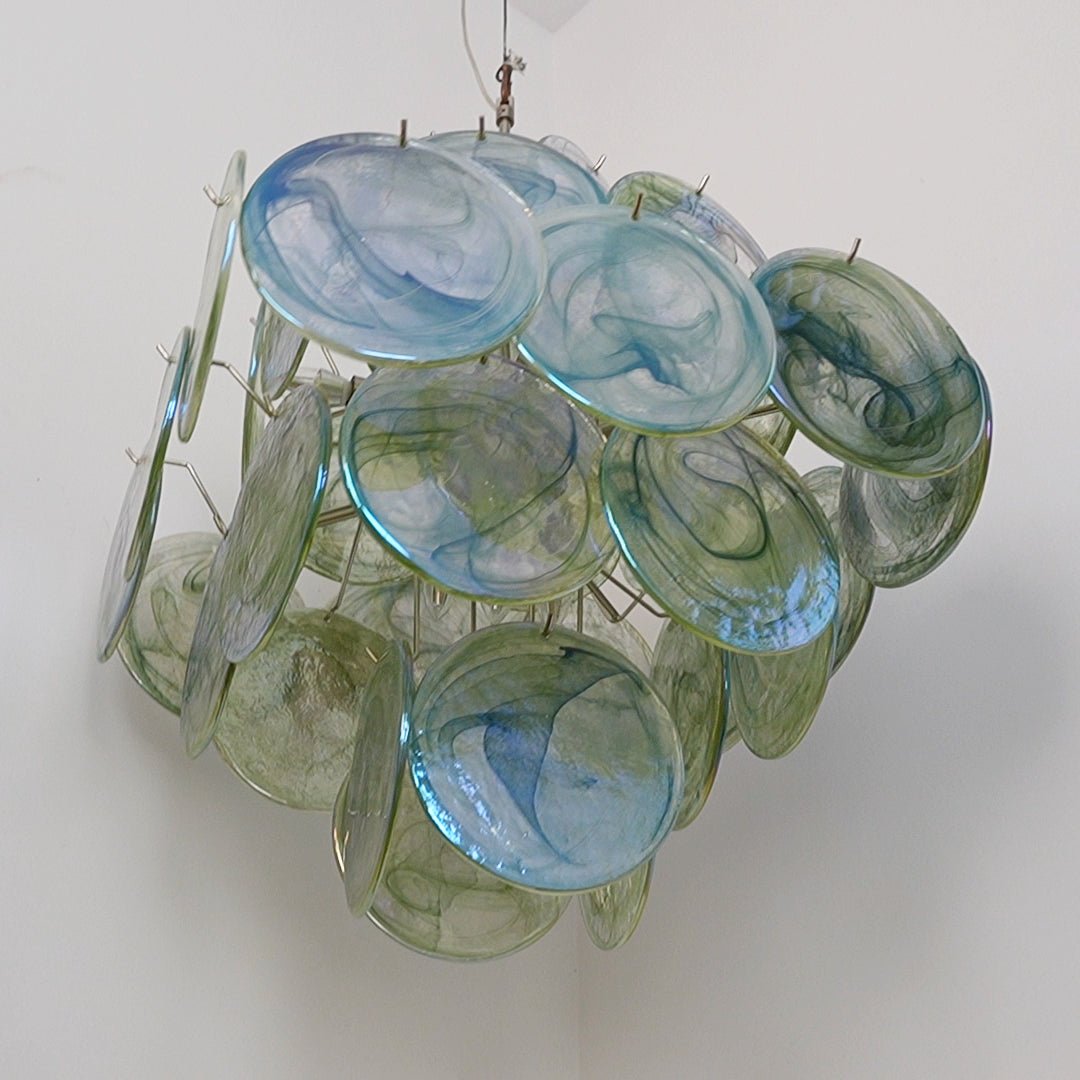 Verdant Bloom Murano Glass Chandelier