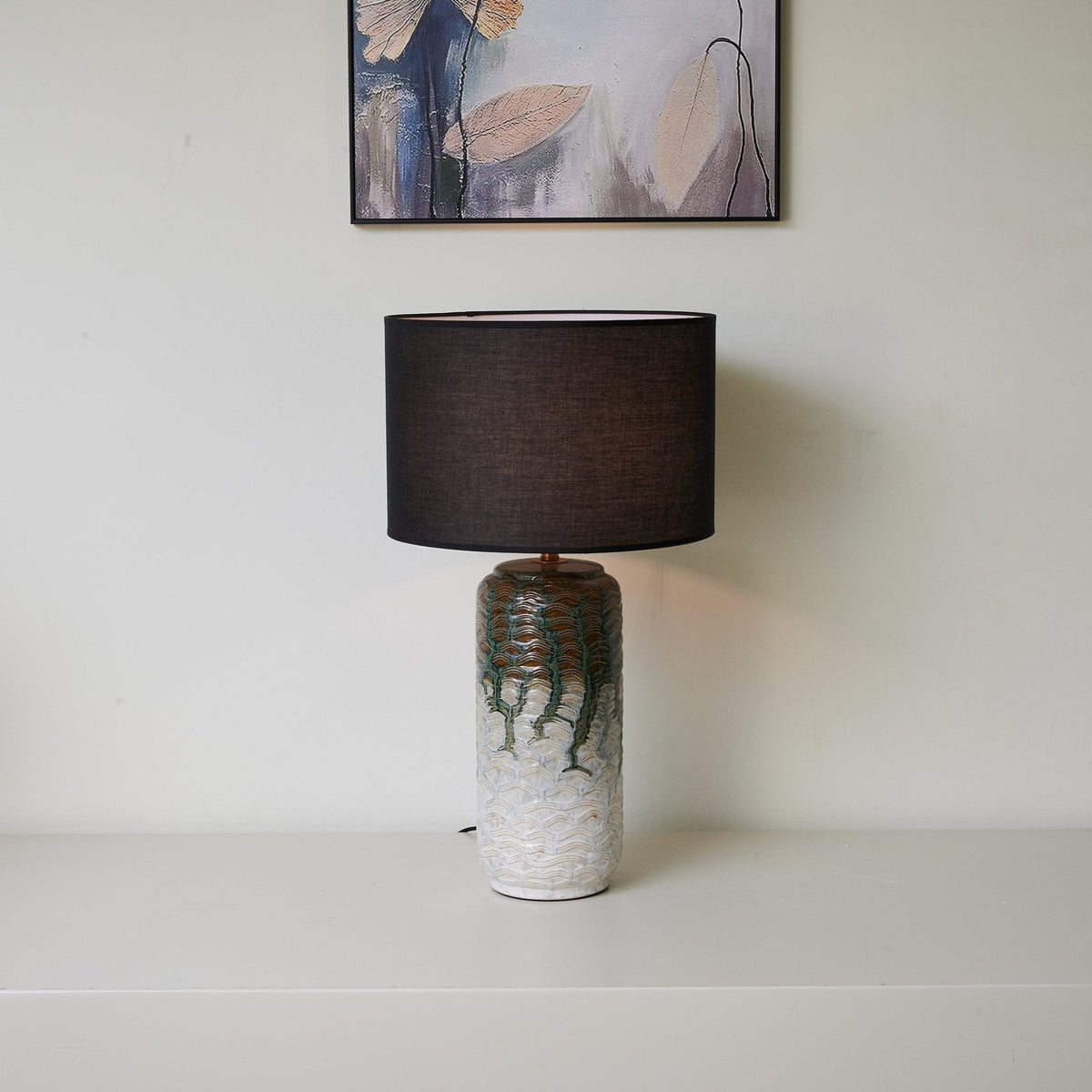 Verde Drip Ceramic Table Lamp