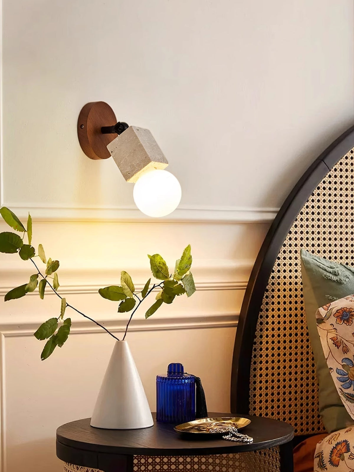 Versa Stone Adjustable Plug-in Wall Light