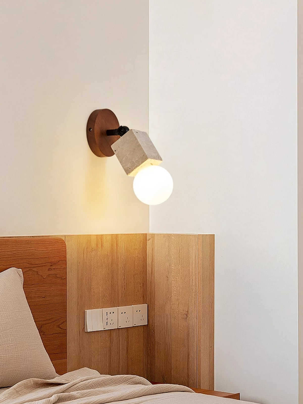 Versa Stone Adjustable Plug-in Wall Light