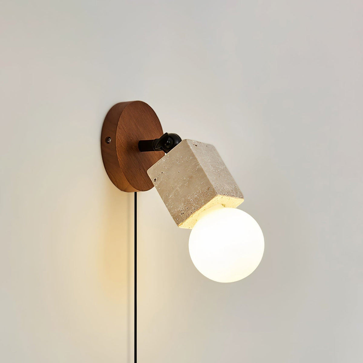 Versa Stone Adjustable Plug-in Wall Light