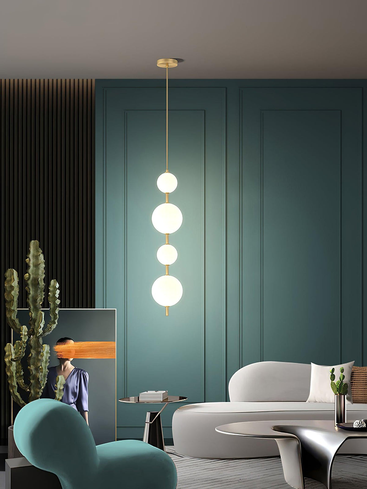 Vertical Globe Pendant Lamp - view 3