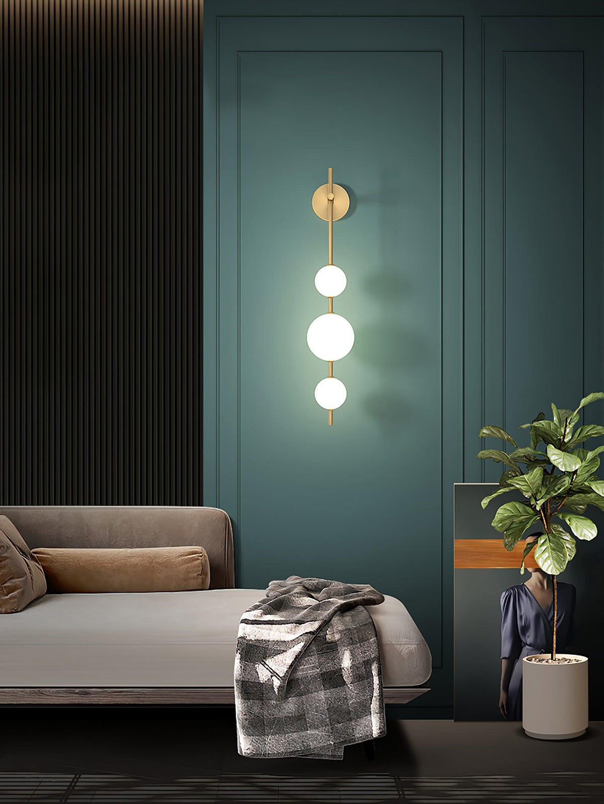 Vertical Globe Plug-in Wall Lamp - view 20