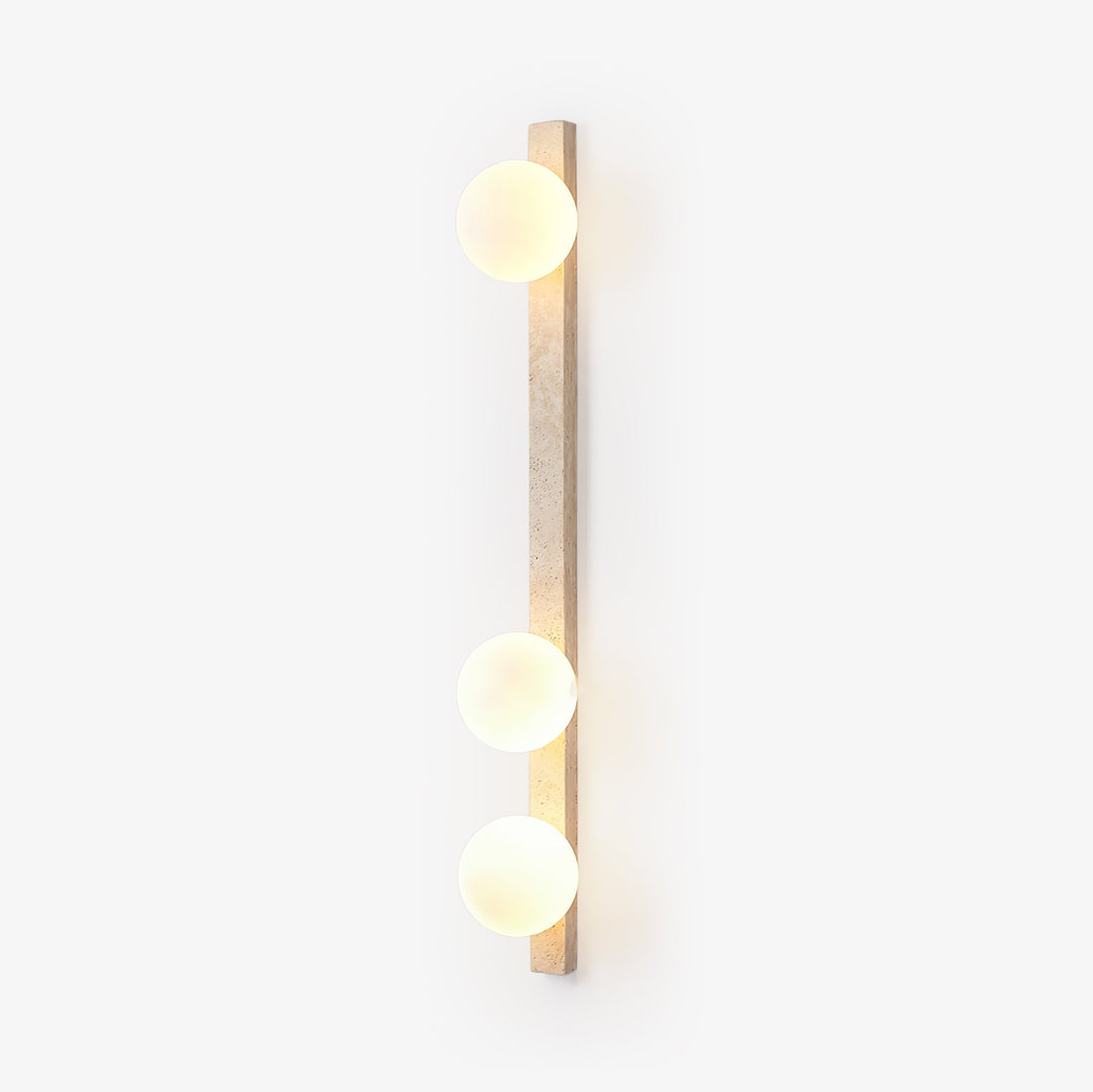 Vertical Travertine Wall Sconce