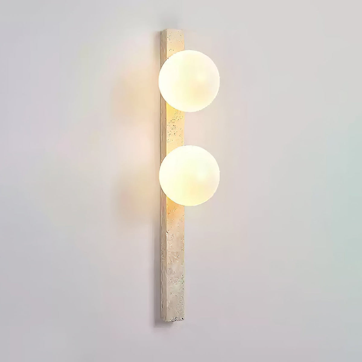 Vertical Travertine Wall Sconce