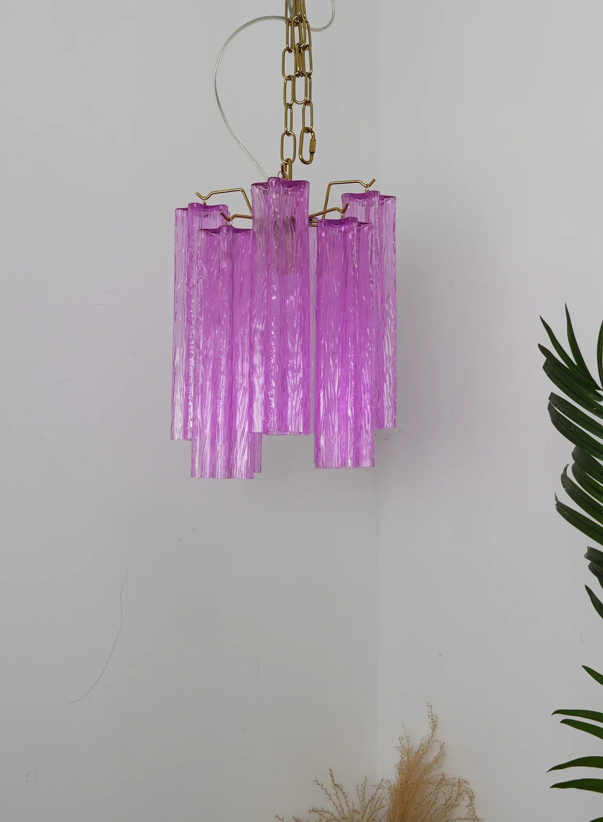 Vintage Amethyst Murano Glass Chandelier - view 4