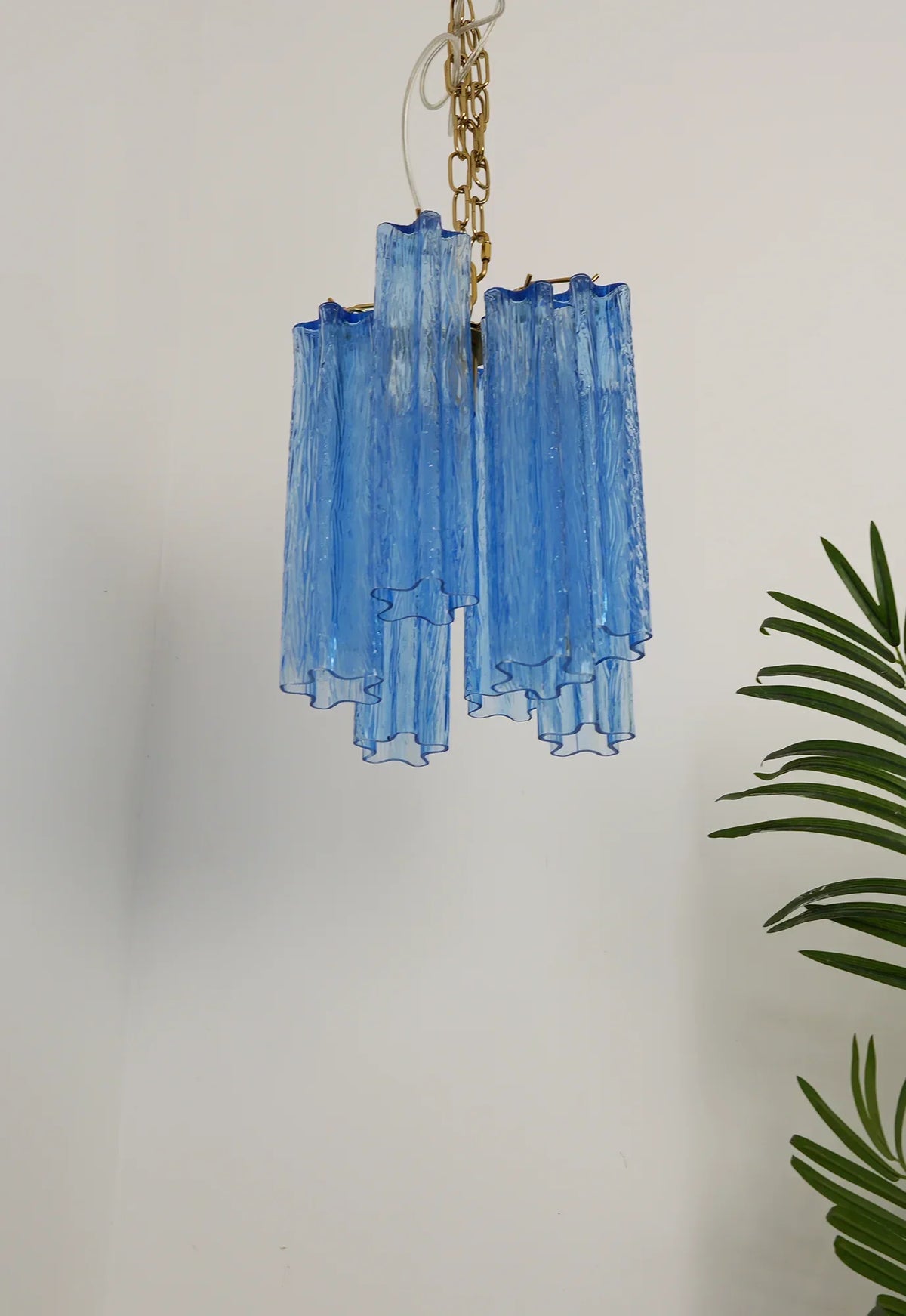 Vintage Blue Murano Glass Chandelier - view 8