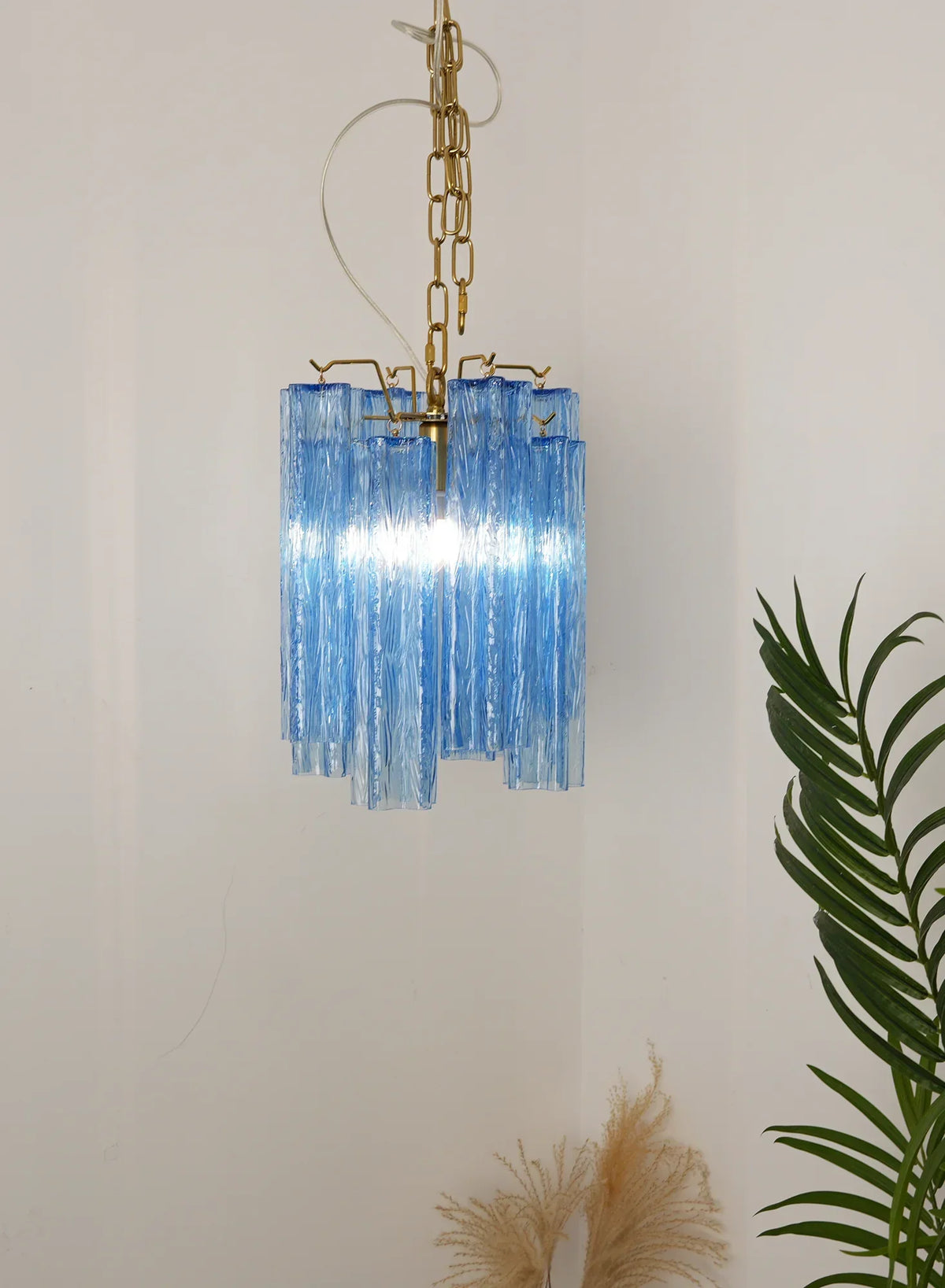 Vintage Blue Murano Glass Chandelier - view 6