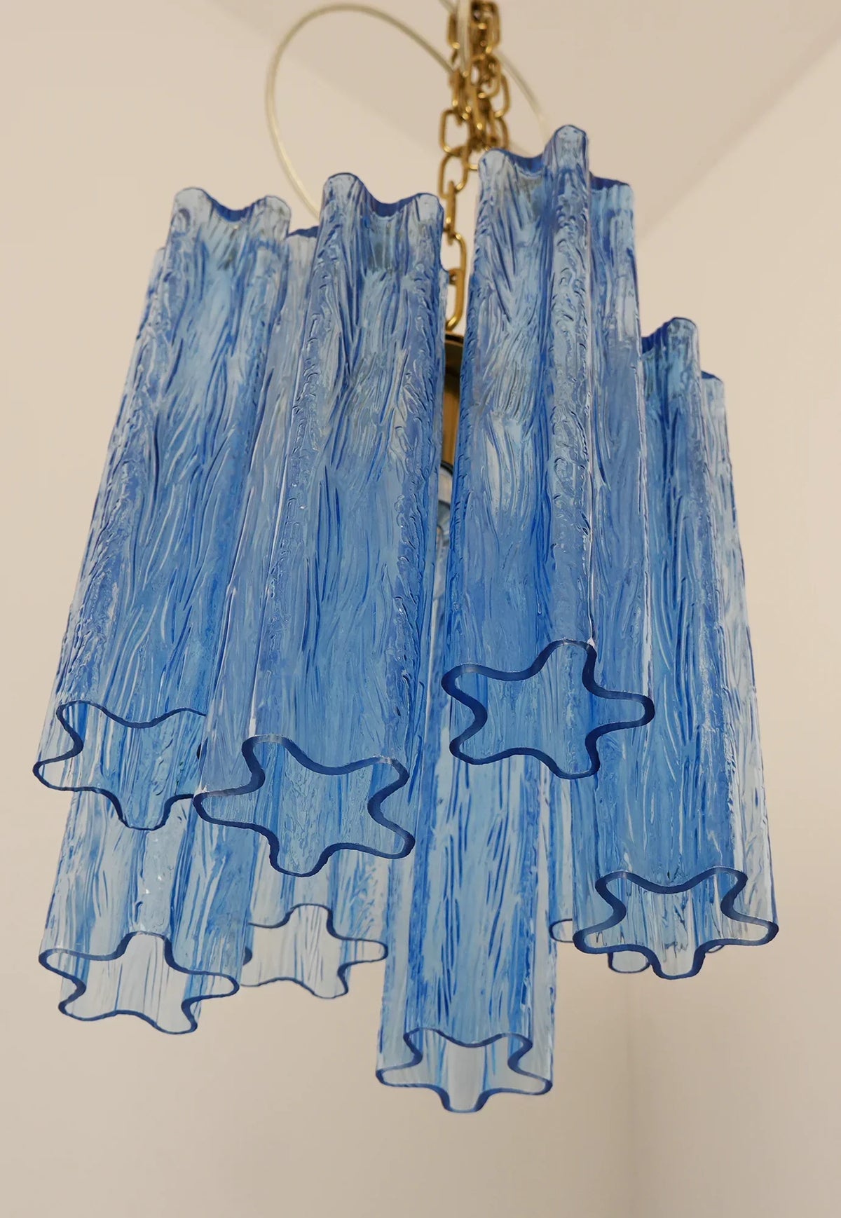 Vintage Blue Murano Glass Chandelier - view 15