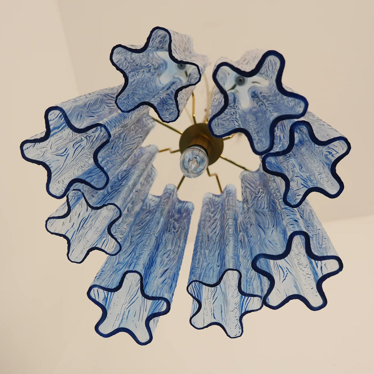Vintage Blue Murano Glass Chandelier - view 14