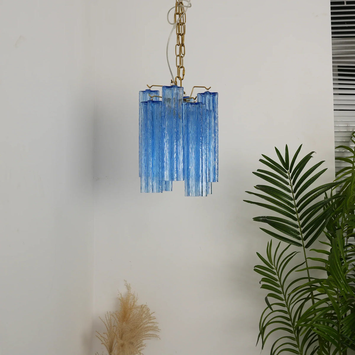 Vintage Blue Murano Glass Chandelier - view 2