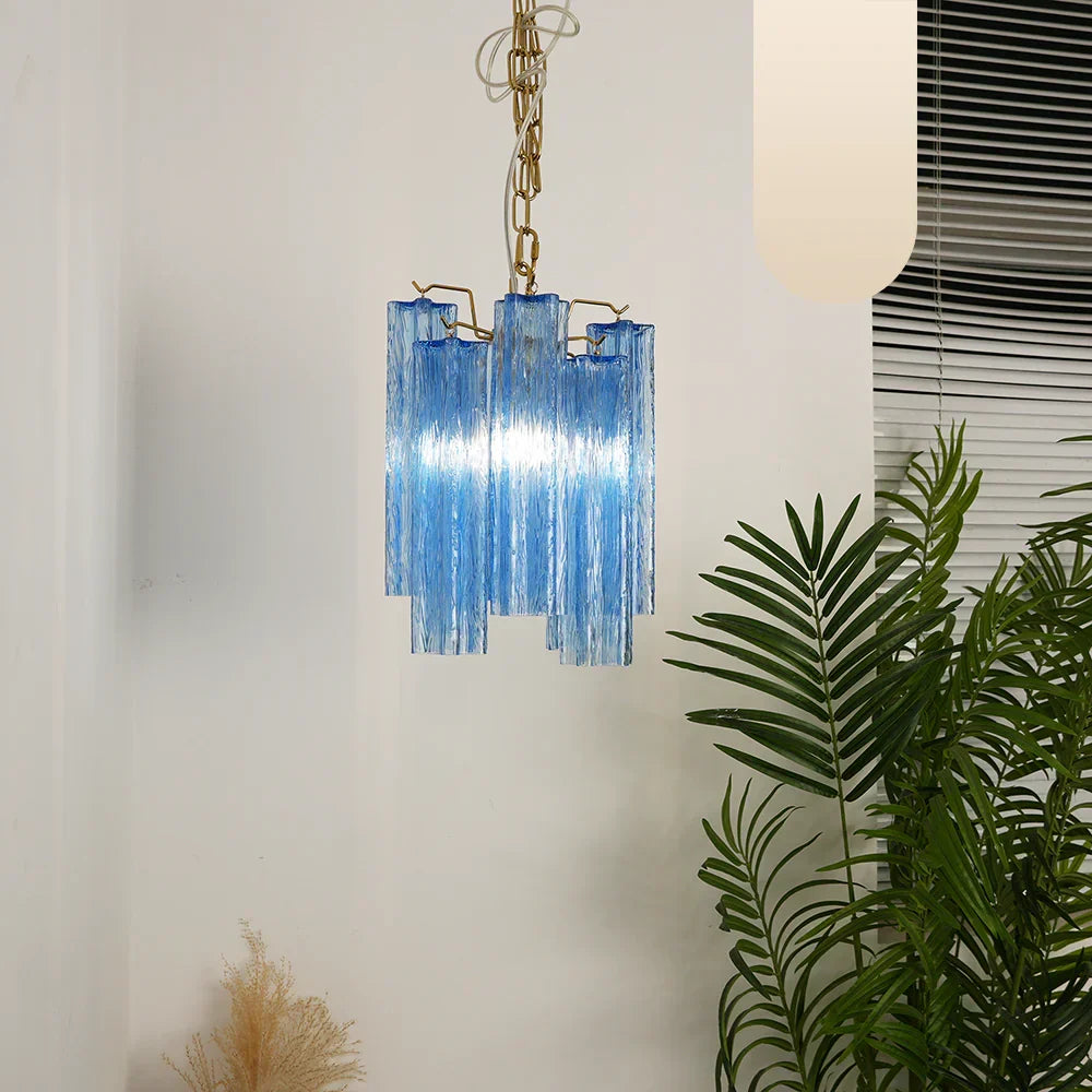 Vintage Blue Murano Glass Chandelier - view 9