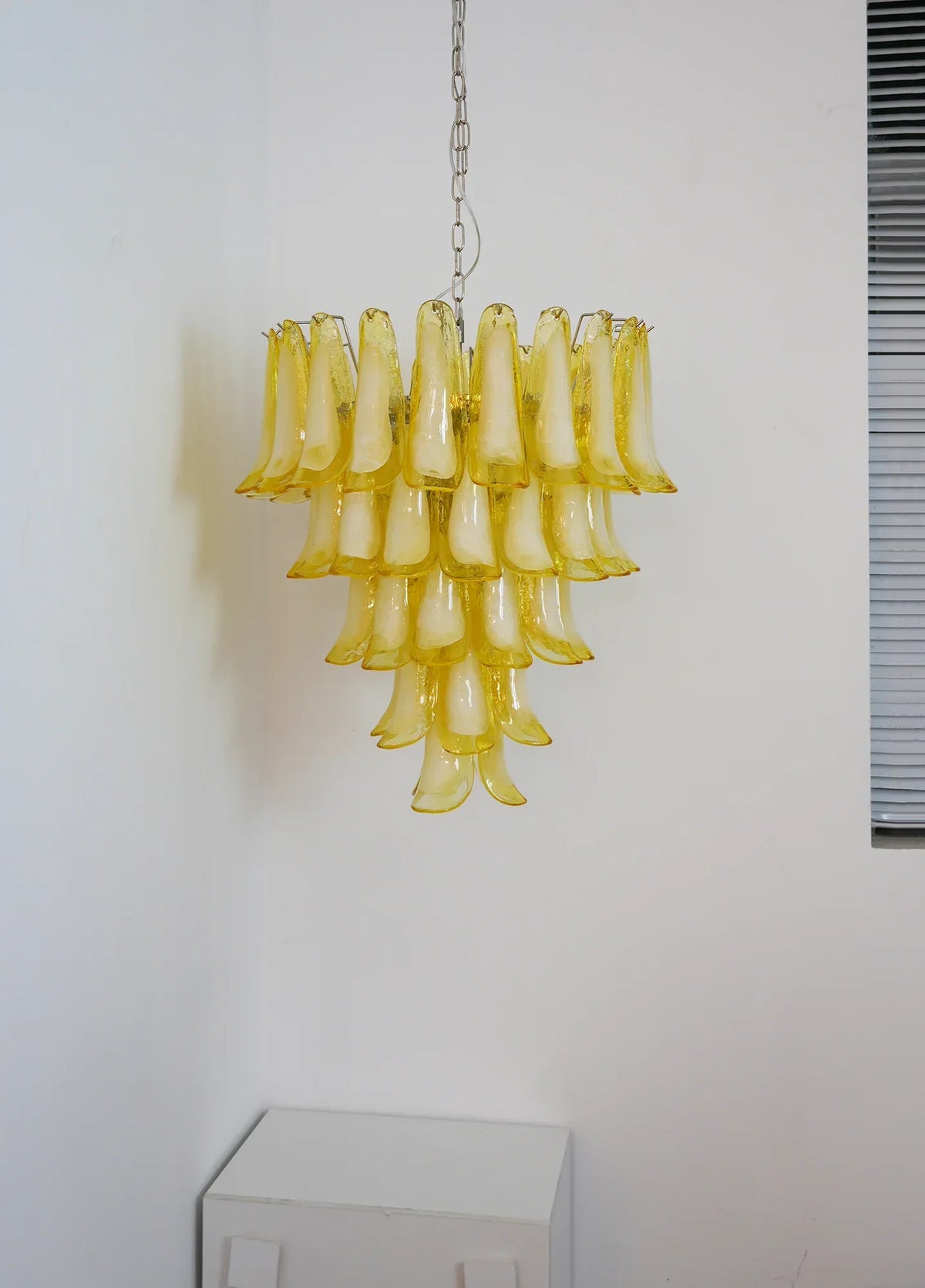 Vintage Caramel Murano Glass Petals Chandelier - view 4