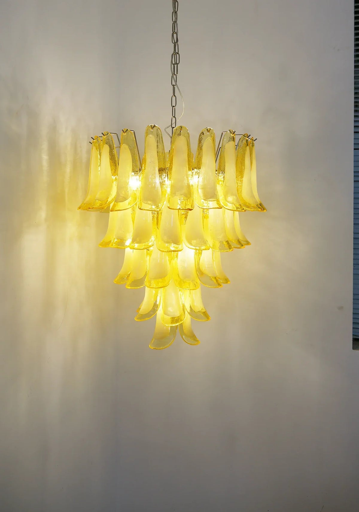 Vintage Caramel Murano Glass Petals Chandelier - view 8