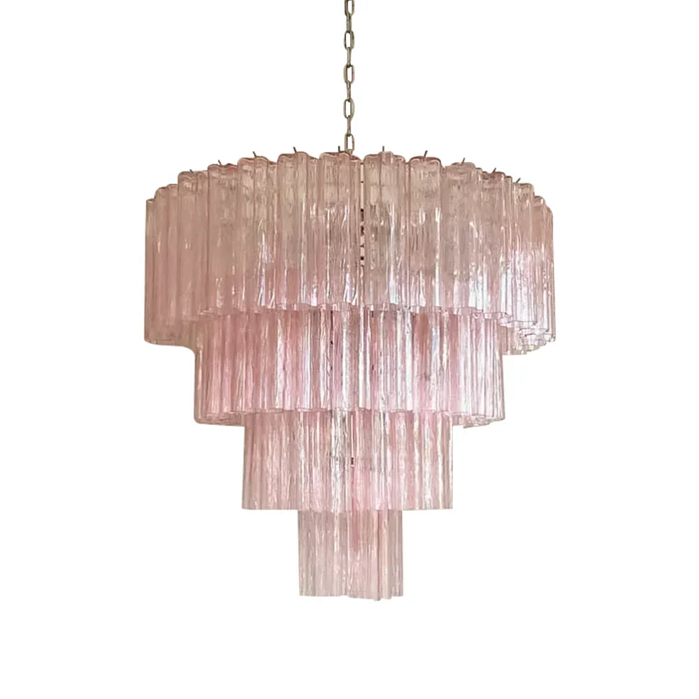 Vintage Murano Pink Glass Chandelier - view 18