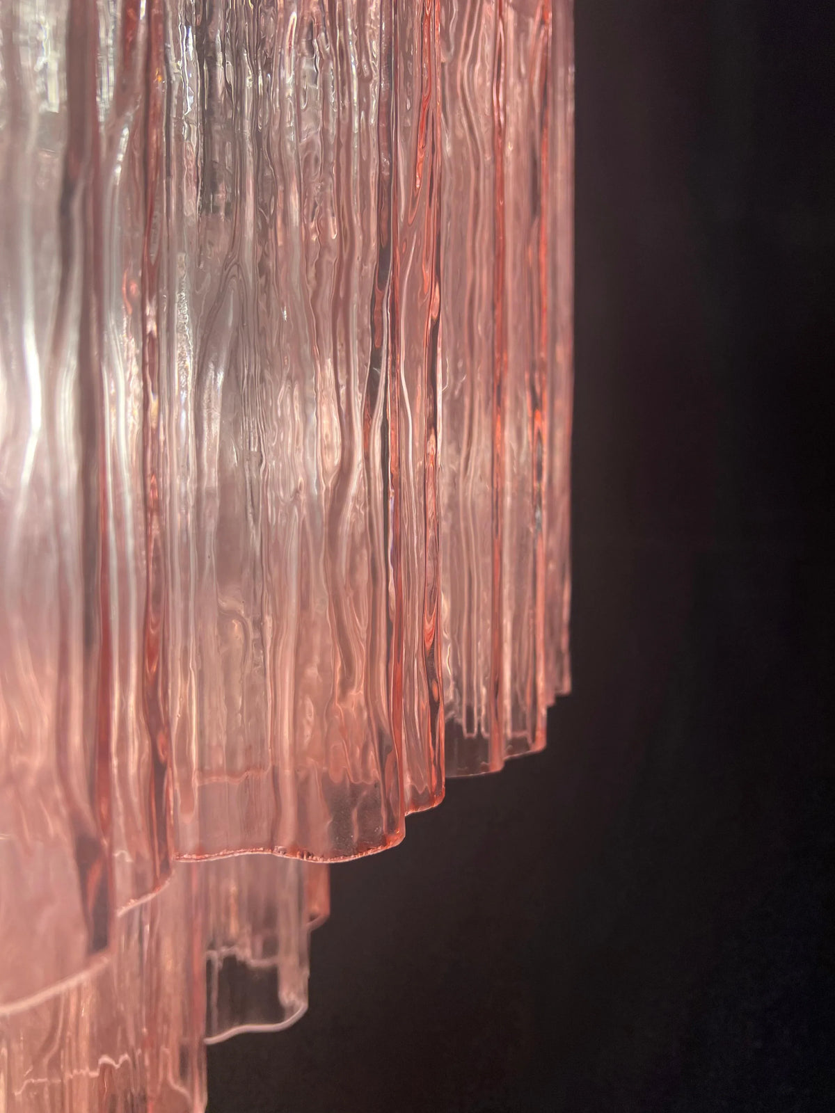 Vintage Murano Pink Glass Chandelier - view 13