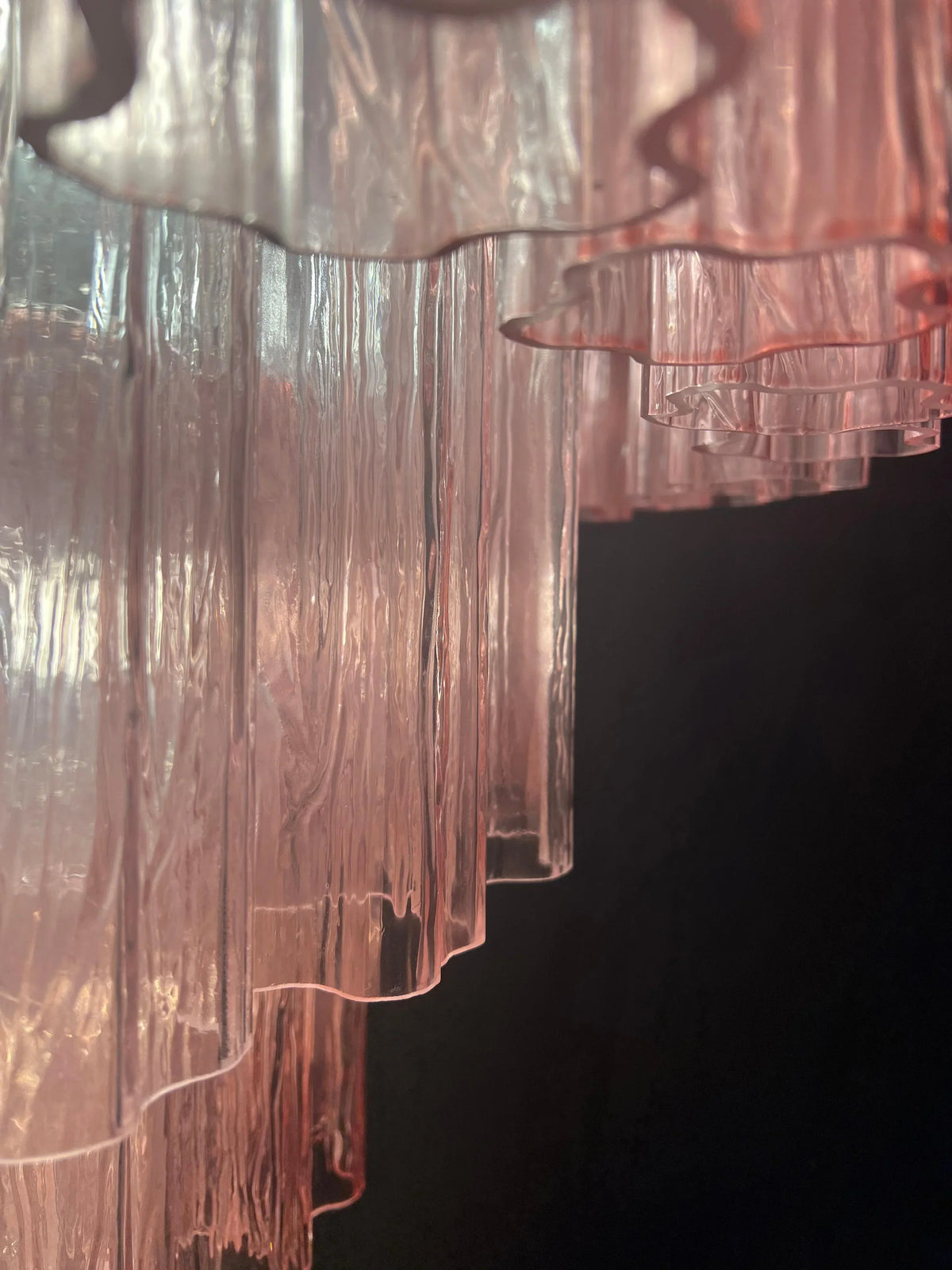Vintage Murano Pink Glass Chandelier - view 14