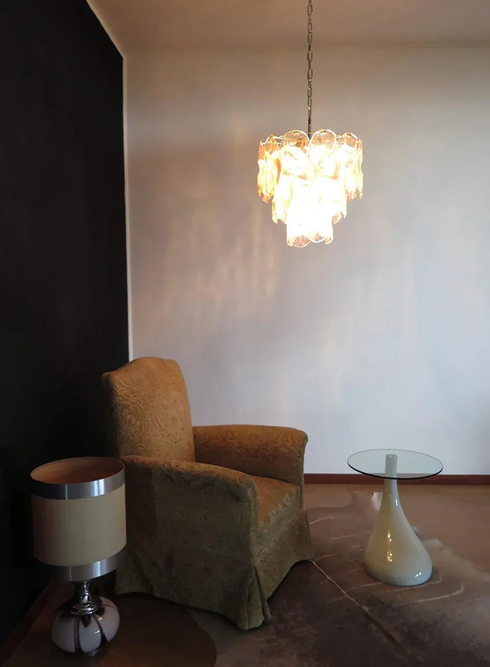 Vintage Murano Pink Glasses Chandelier - view 5