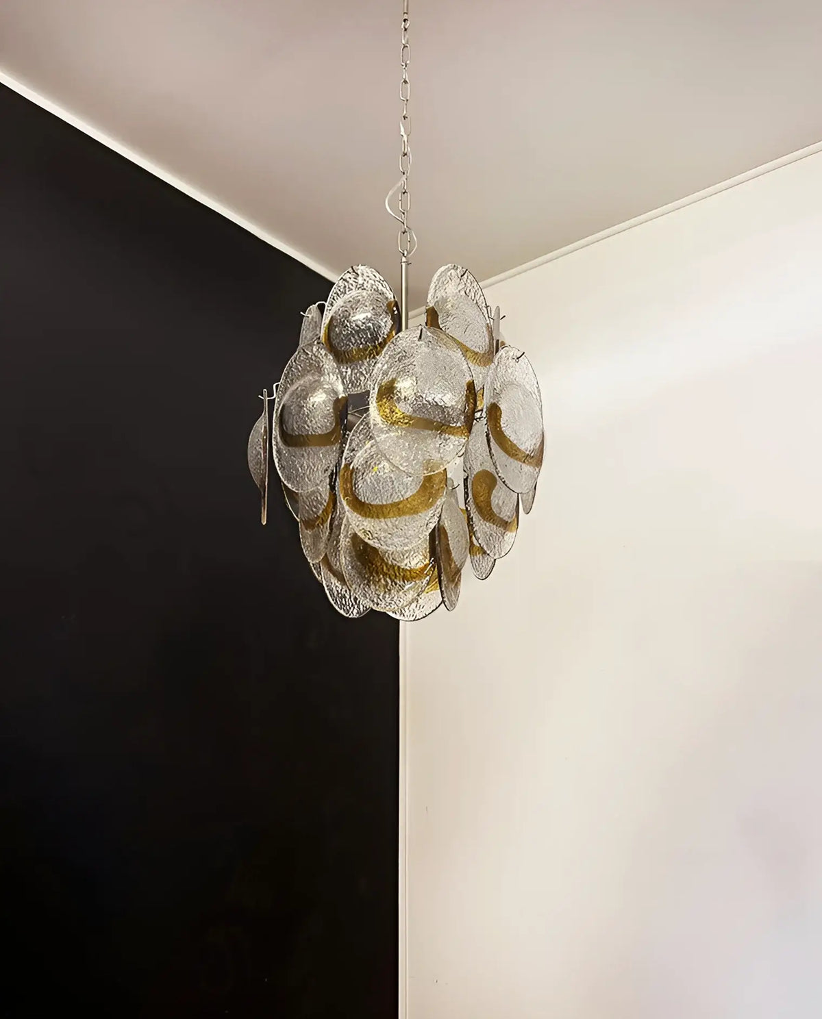 Vintage Murano Transparent Amber Chandelier - view 15