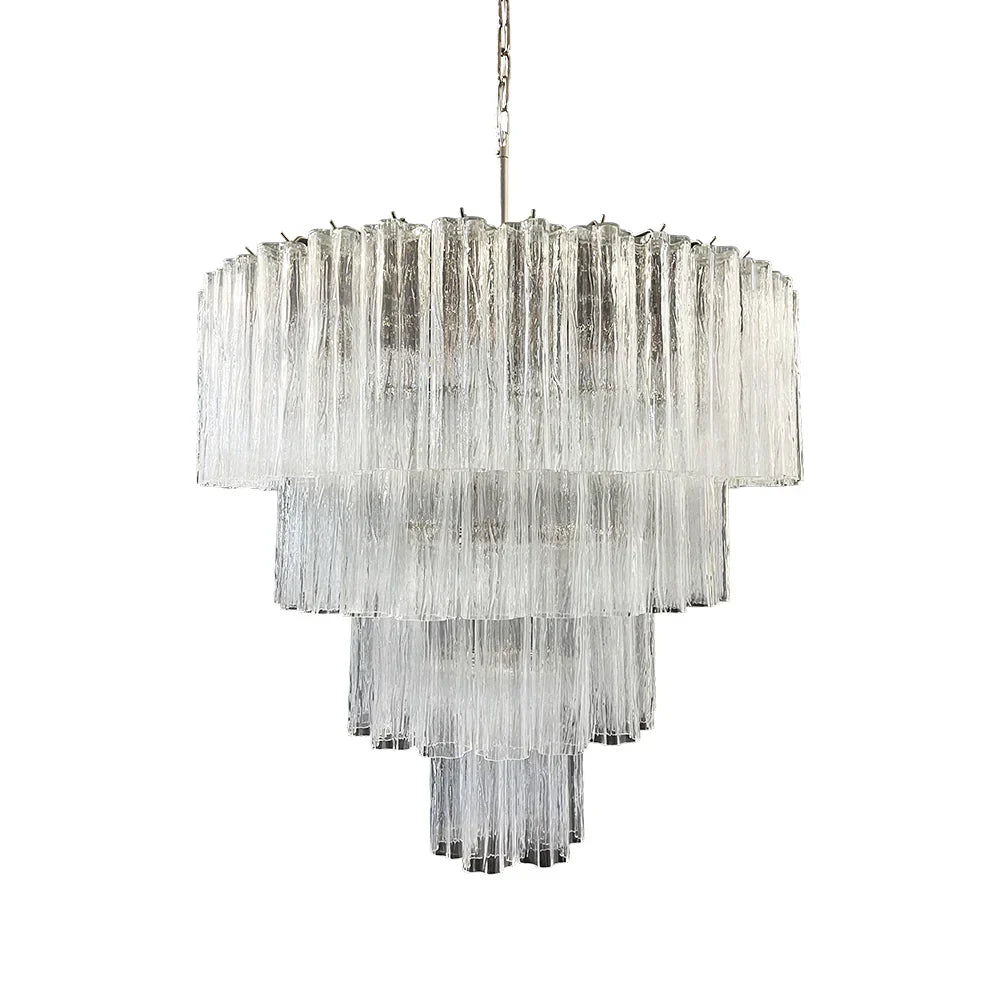 Vintage Murano Transparent Glass Chandelier - view 26