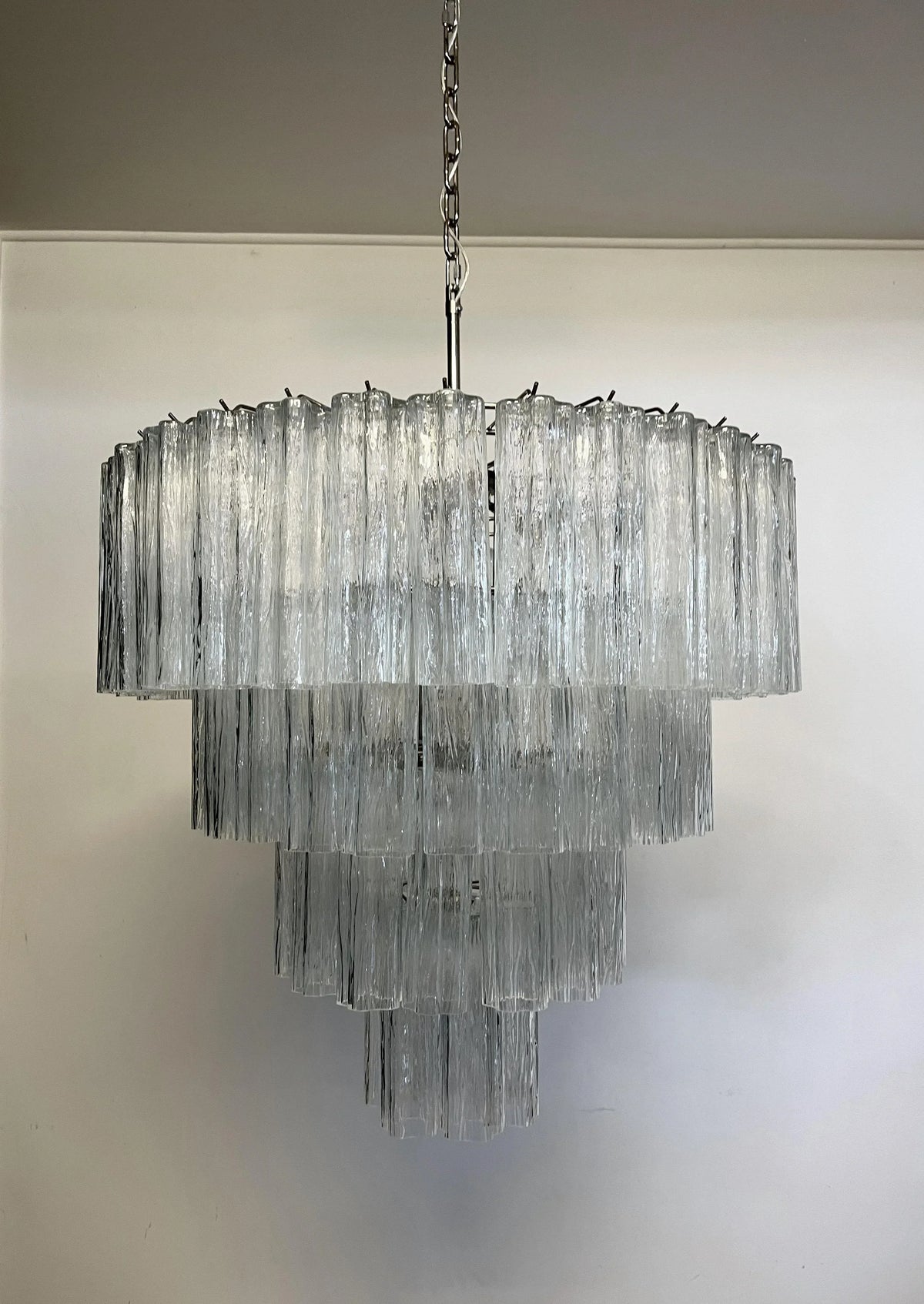 Vintage Murano Transparent Glass Chandelier - view 17