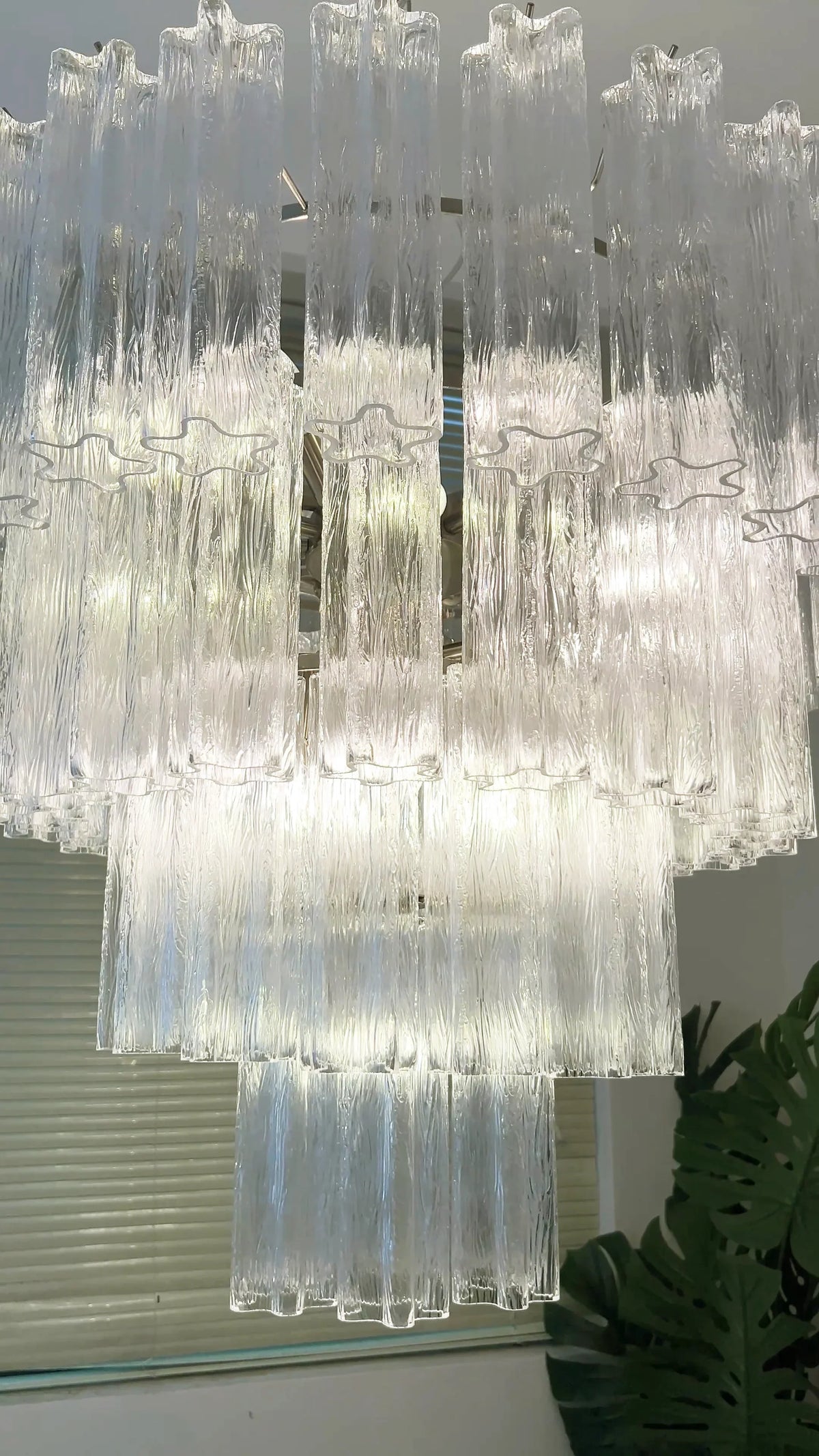 Vintage Murano Transparent Glass Chandelier - view 25