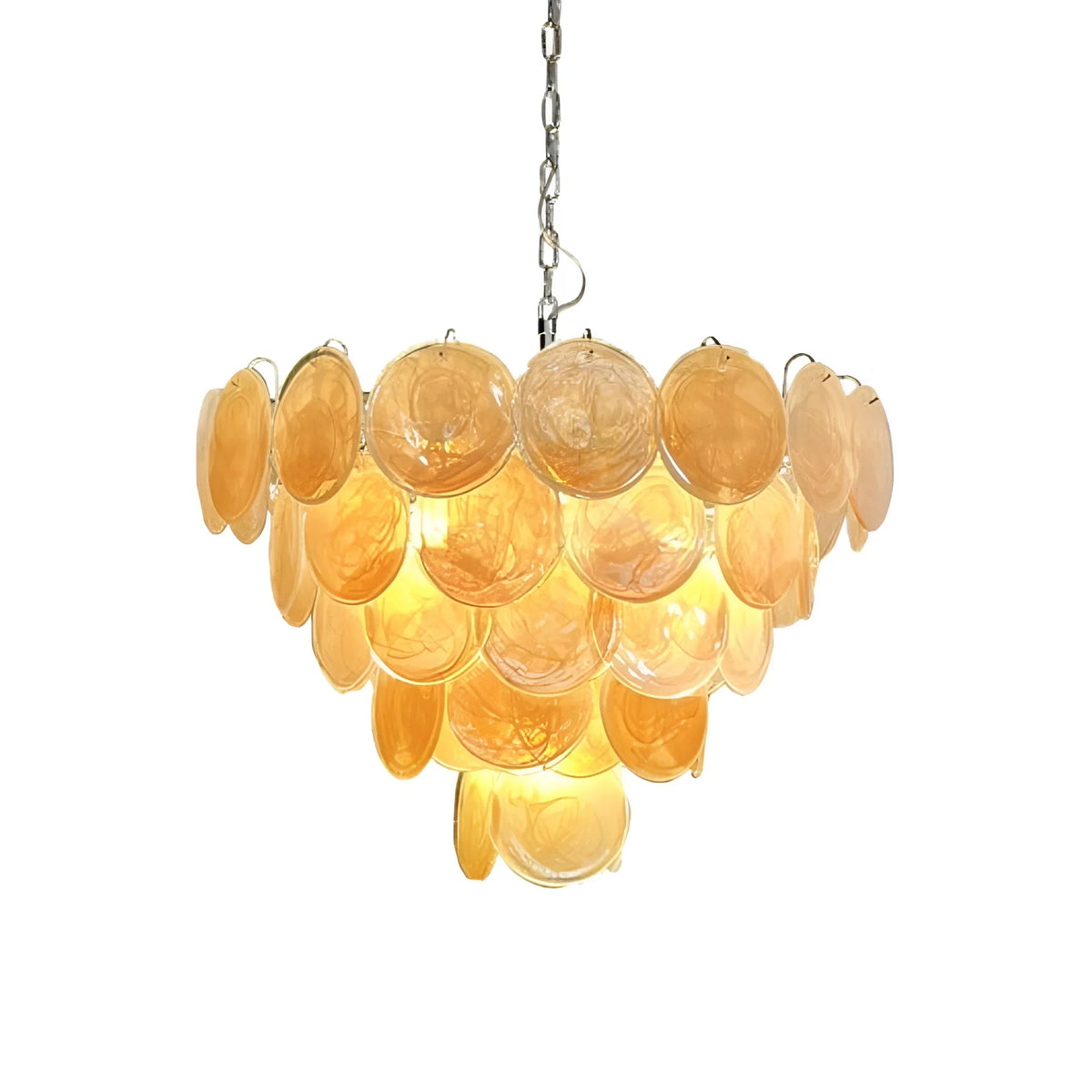Elegant Gold Murano Disc Chandelier - view 23
