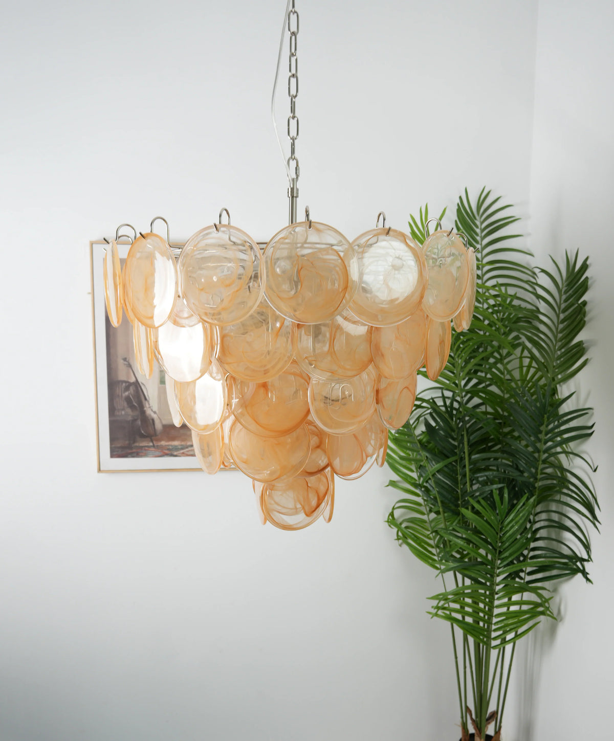 Elegant Gold Murano Disc Chandelier - view 10