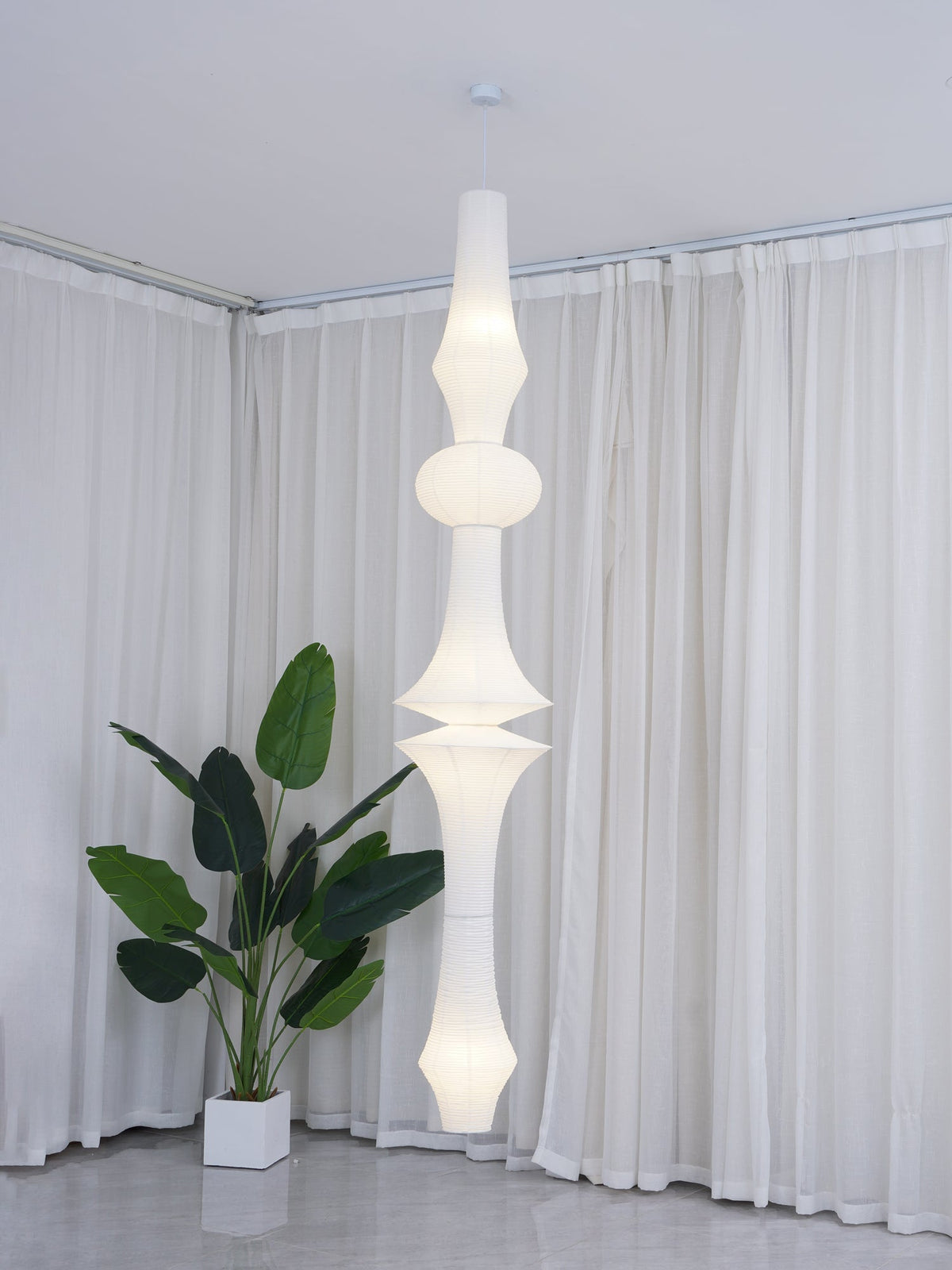 Washi Paper E Pendant Light - view 8