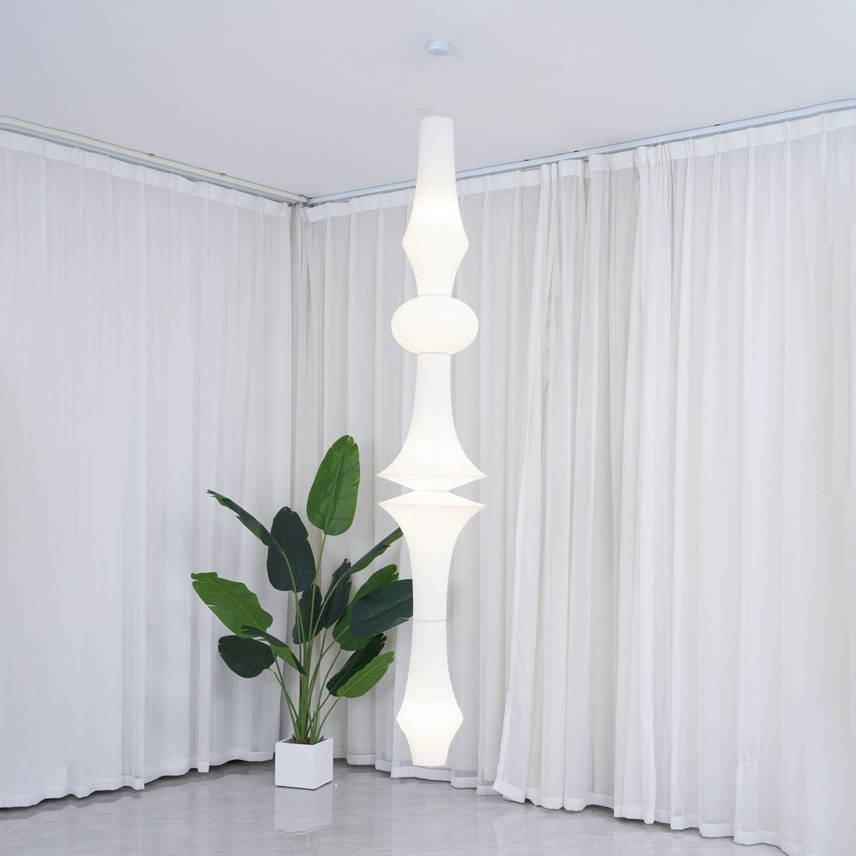 Washi Paper E Pendant Light - view 7