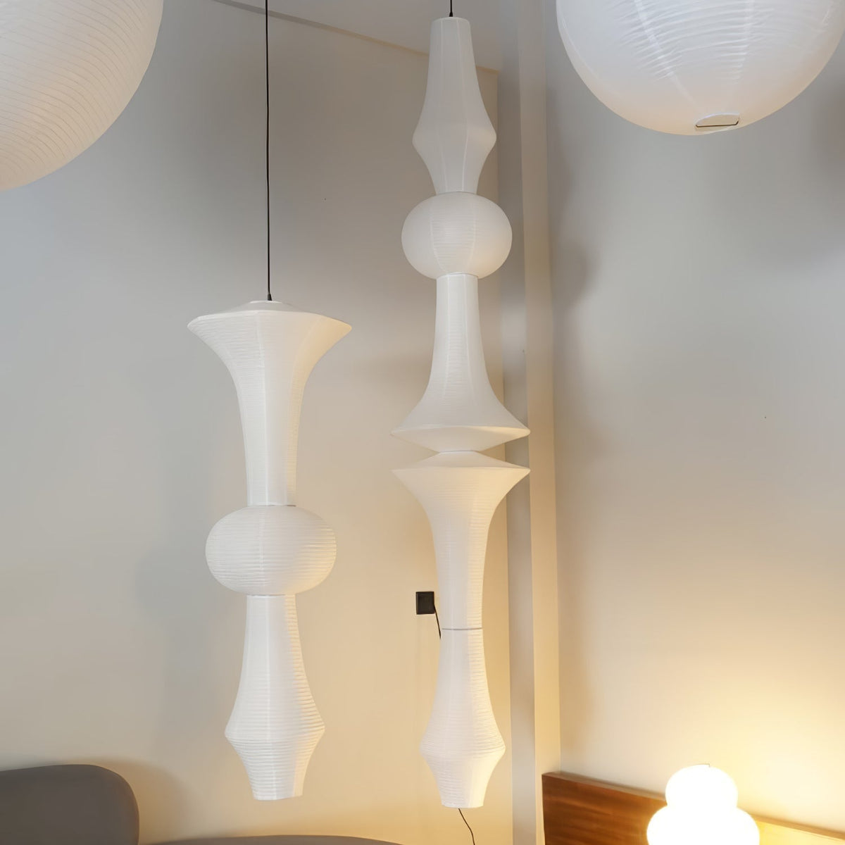 Washi Paper E Pendant Light - view 50