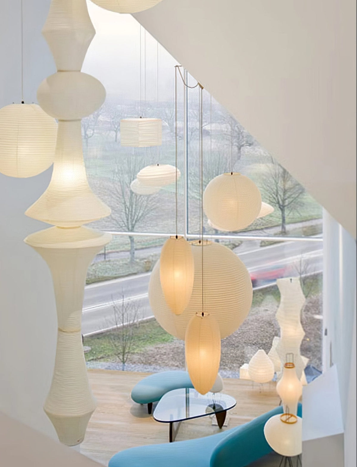 Washi Paper E Pendant Light - view 39