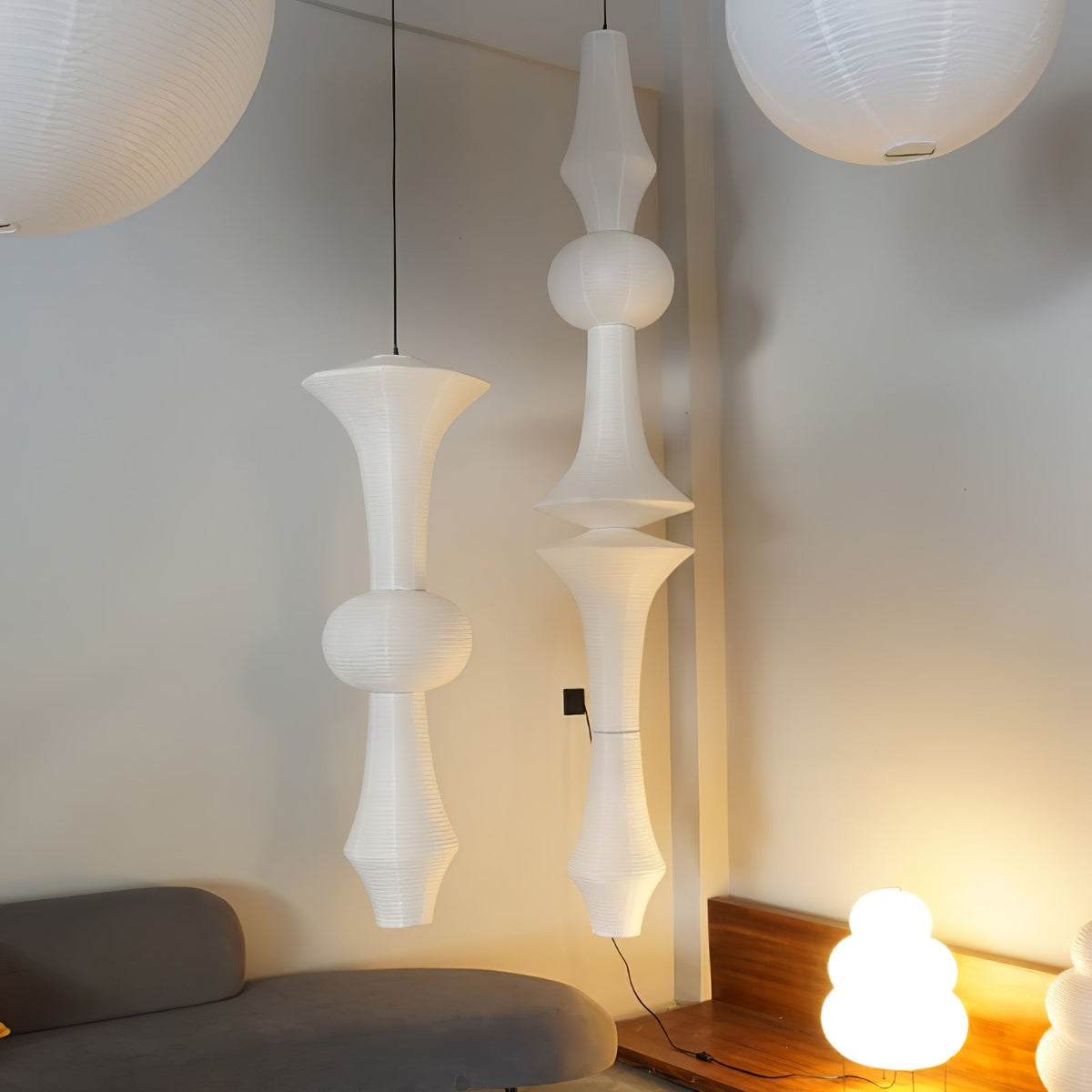 Washi Paper E Pendant Light - view 58