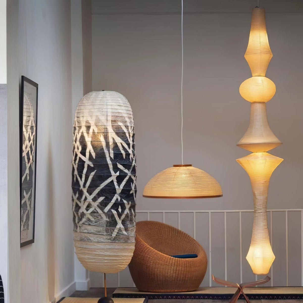 Washi Paper E Pendant Light - view 59