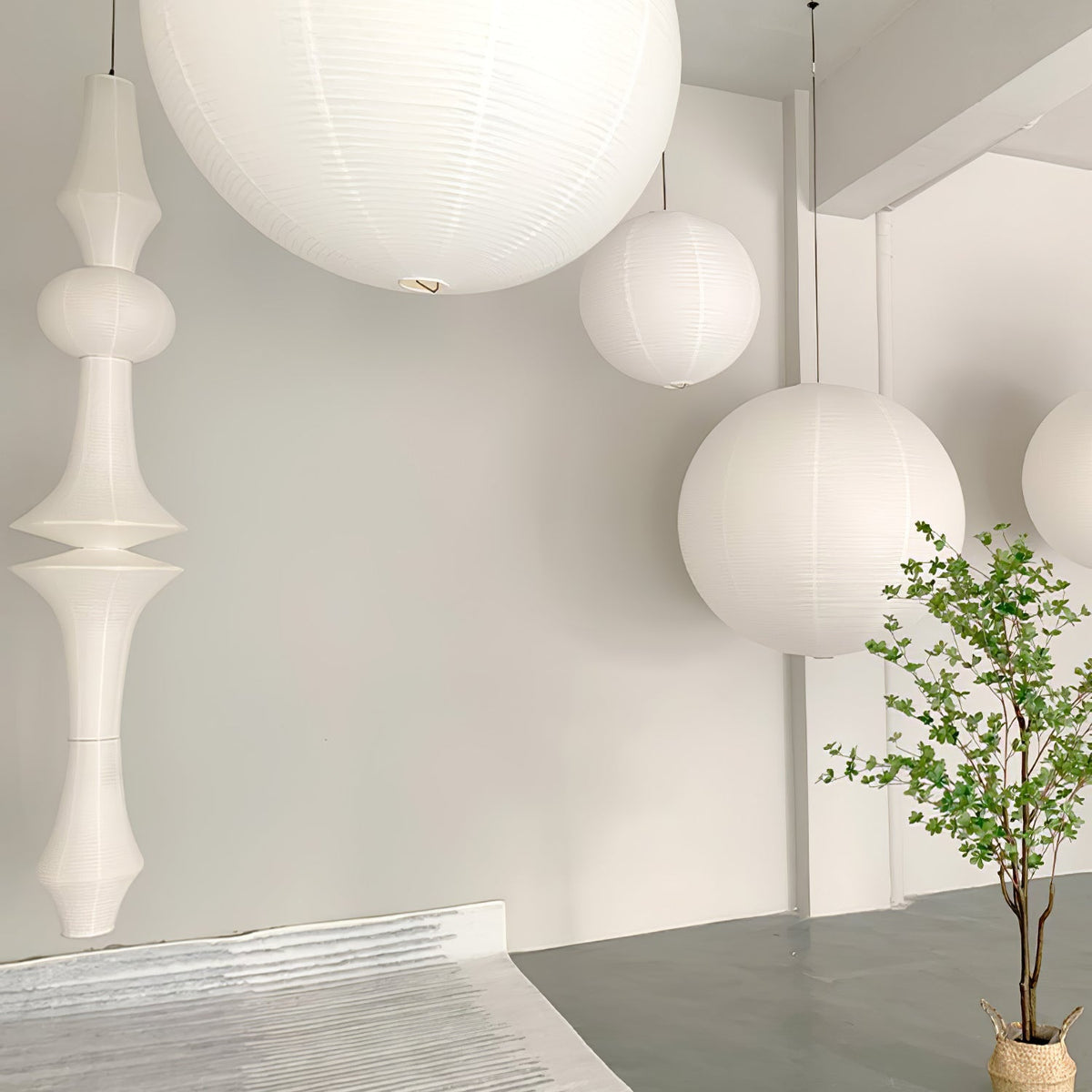 Washi Paper E Pendant Light - view 64
