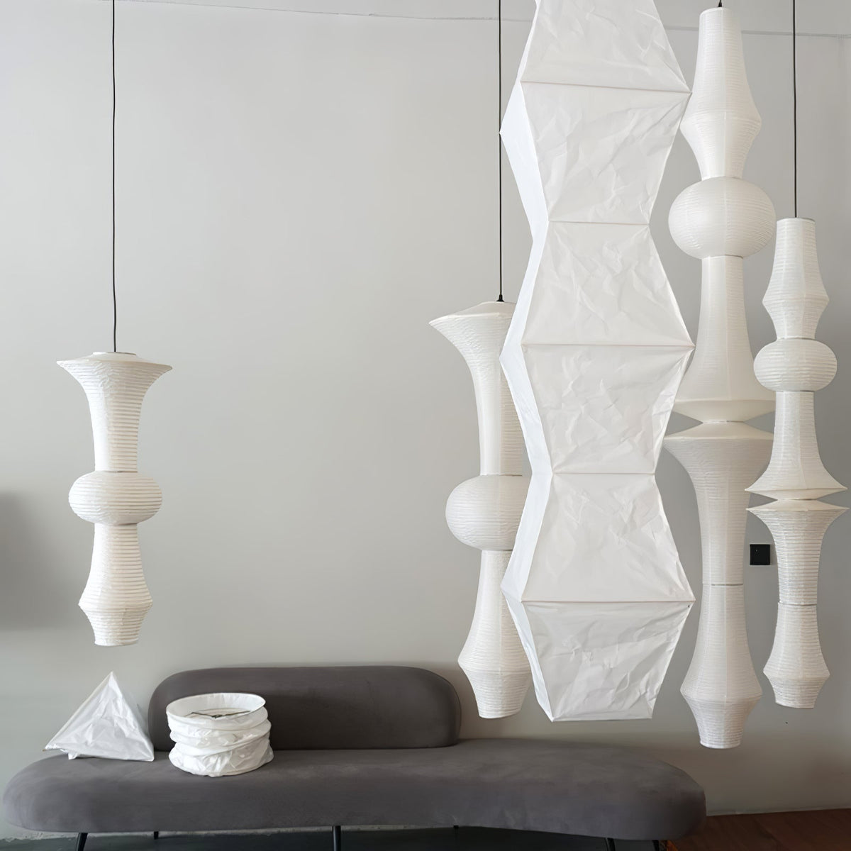 Washi Paper E Pendant Light - view 45