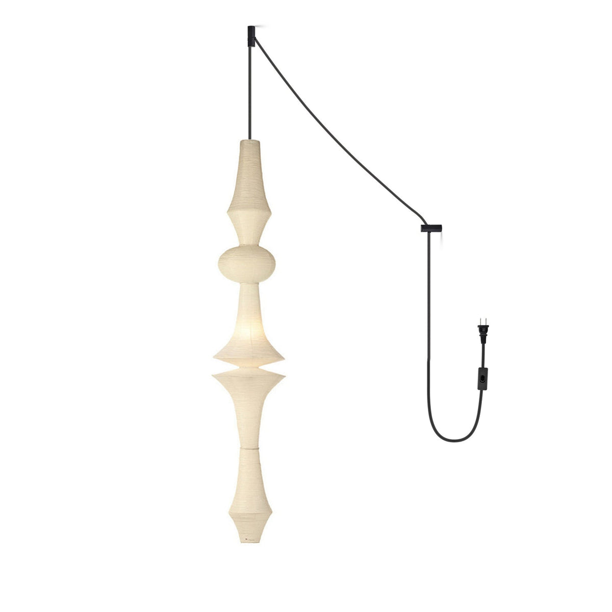 Washi Paper E Pendant Swag Light - view 22