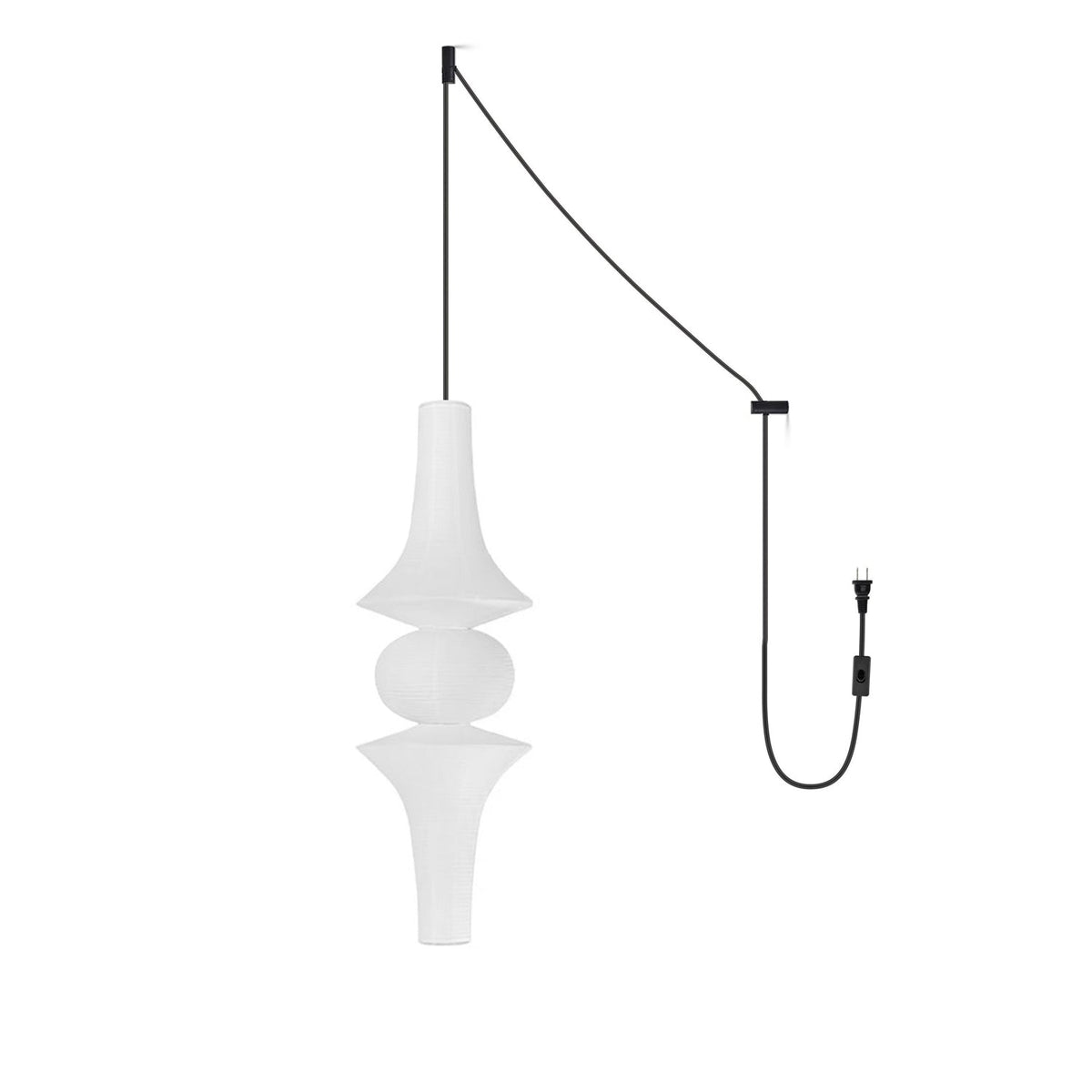 Washi Paper E Pendant Swag Light - view 23