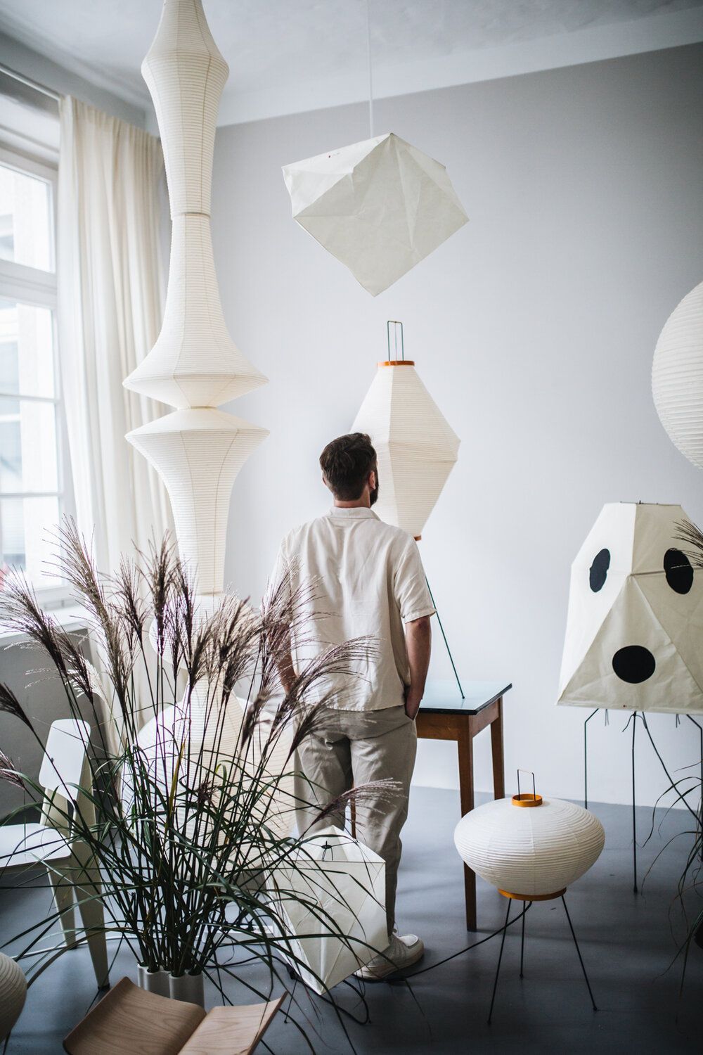 Washi Paper E Pendant Swag Light - view 35